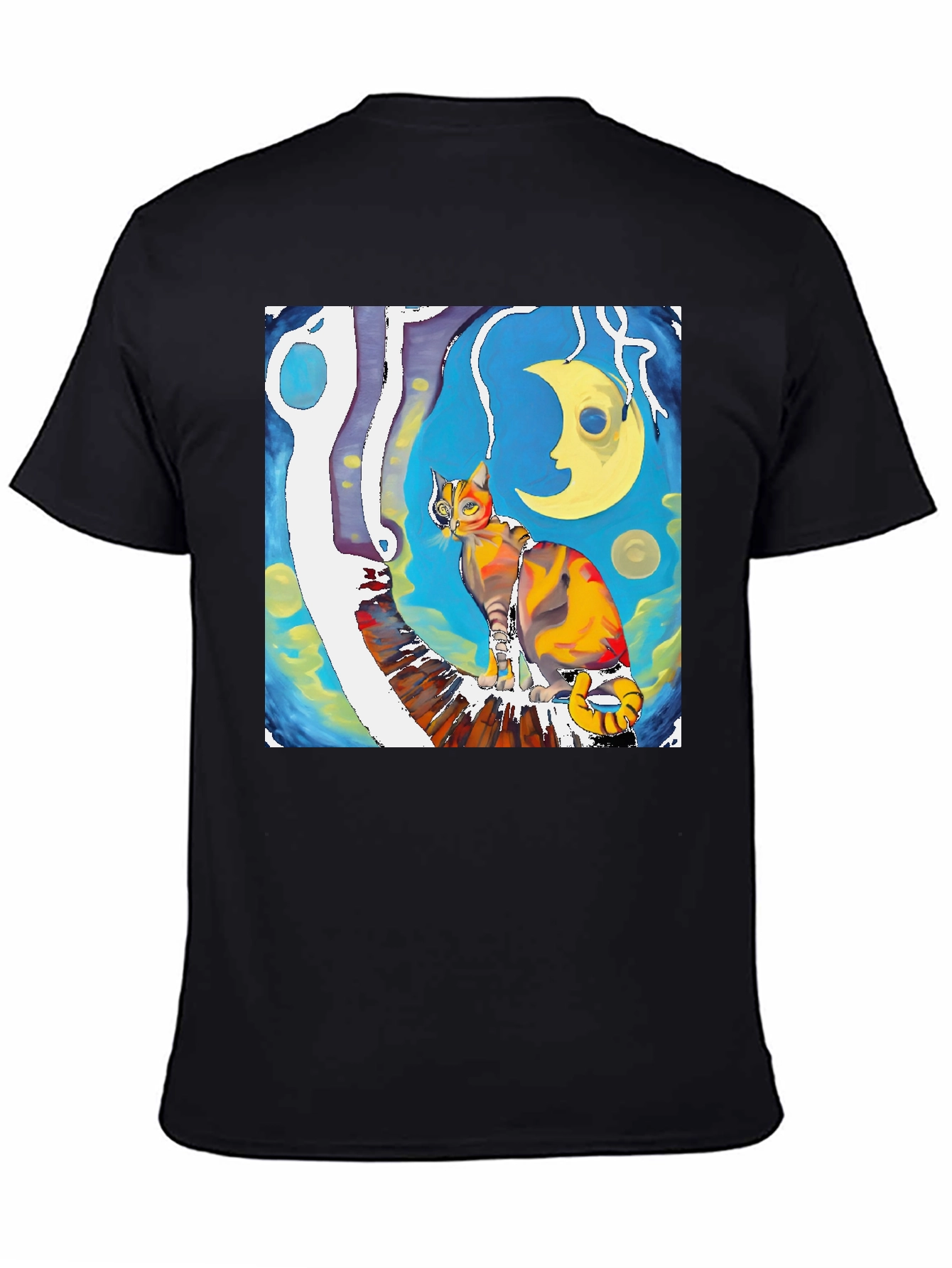 Artistic Cat T-Shirt - Unique Graphic Tee