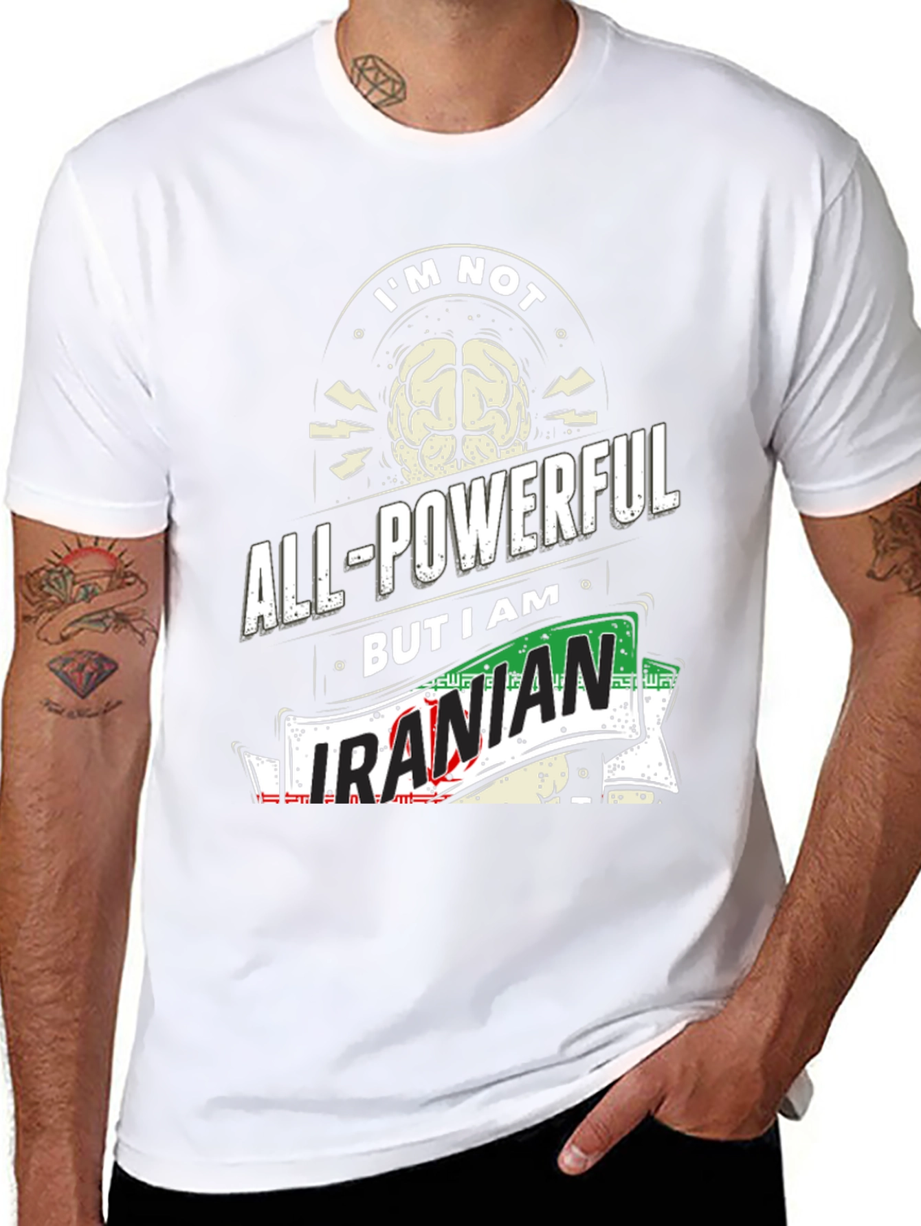 All-Powerful Iranian T-Shirt - Novelty Graphic Tee