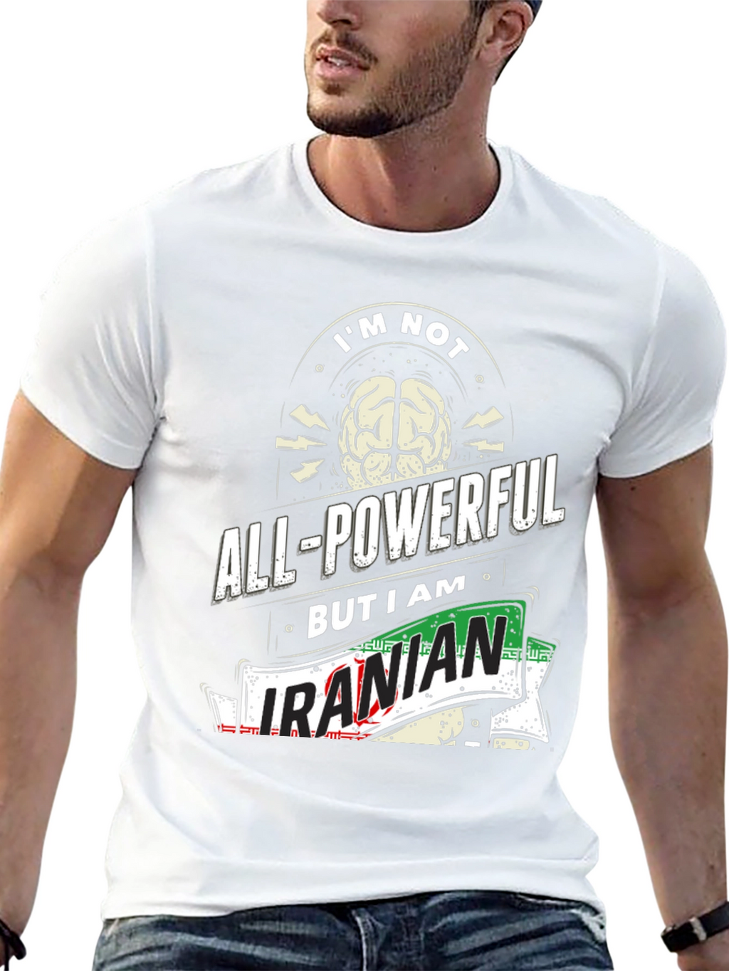 All-Powerful Iranian T-Shirt - Novelty Graphic Tee