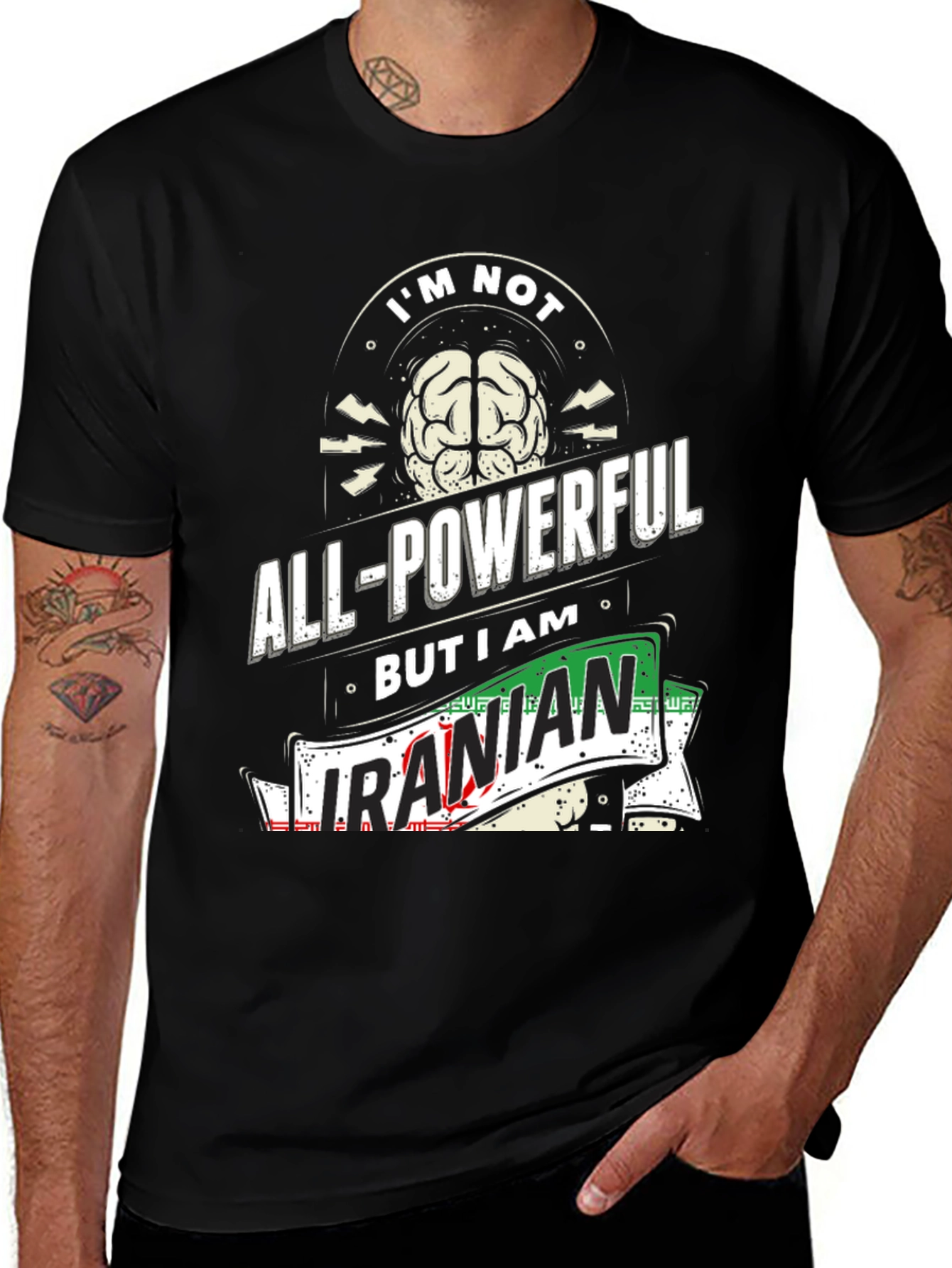 All-Powerful Iranian T-Shirt - Novelty Graphic Tee