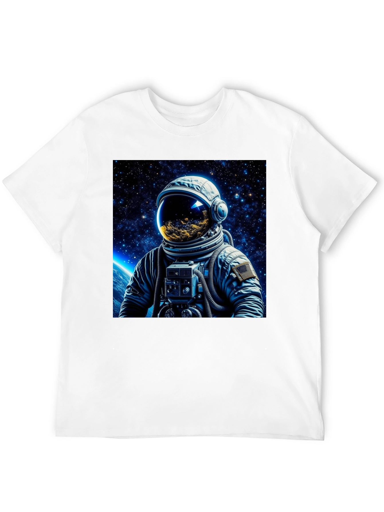 Astronaut Galaxy Graphic Black T-Shirt