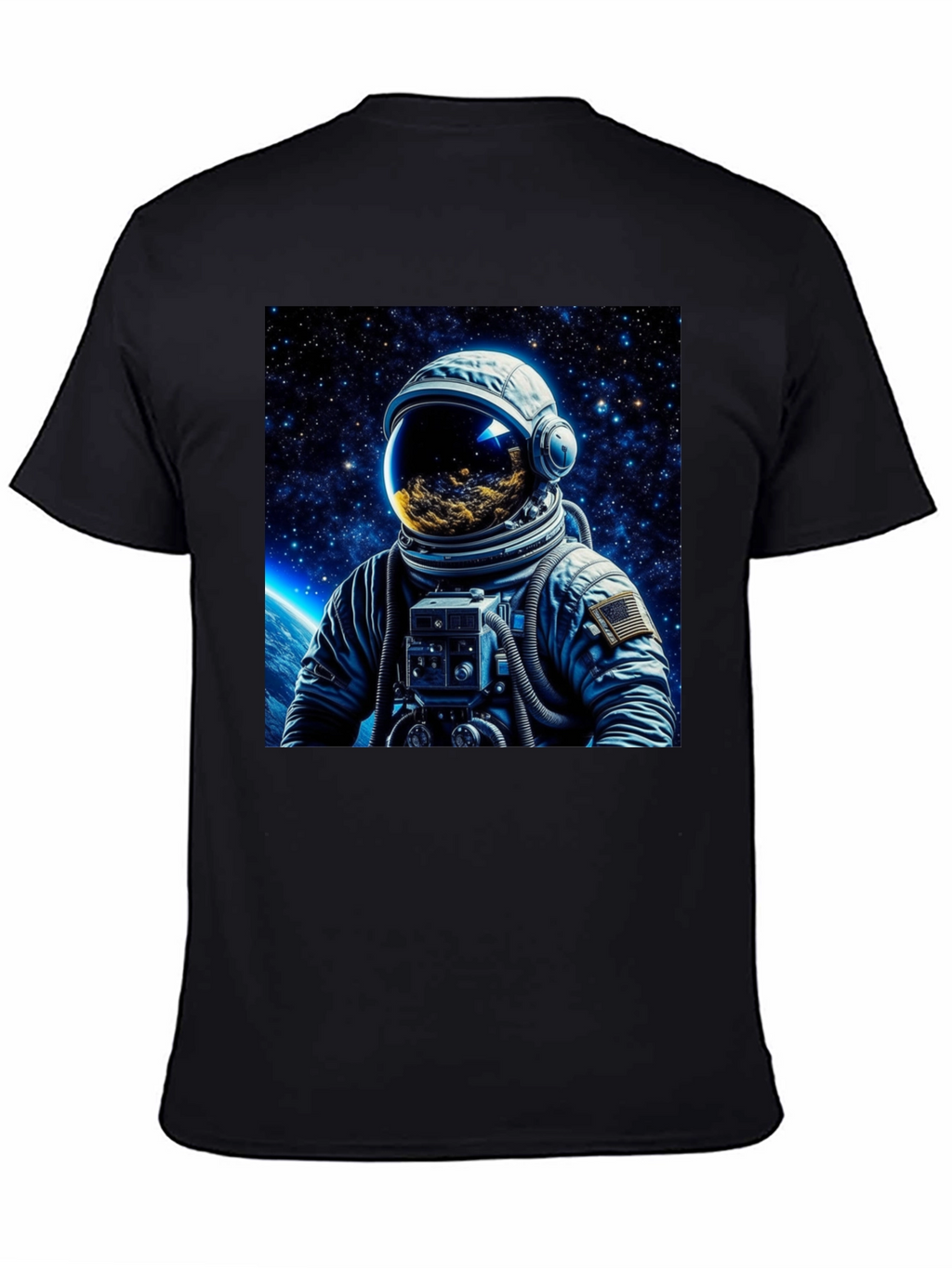 Astronaut Galaxy Graphic Black T-Shirt