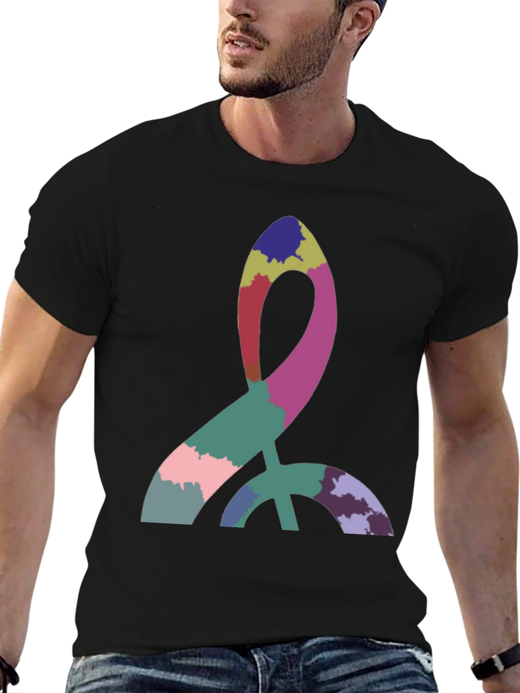 Abstract Symbol Black T-Shirt