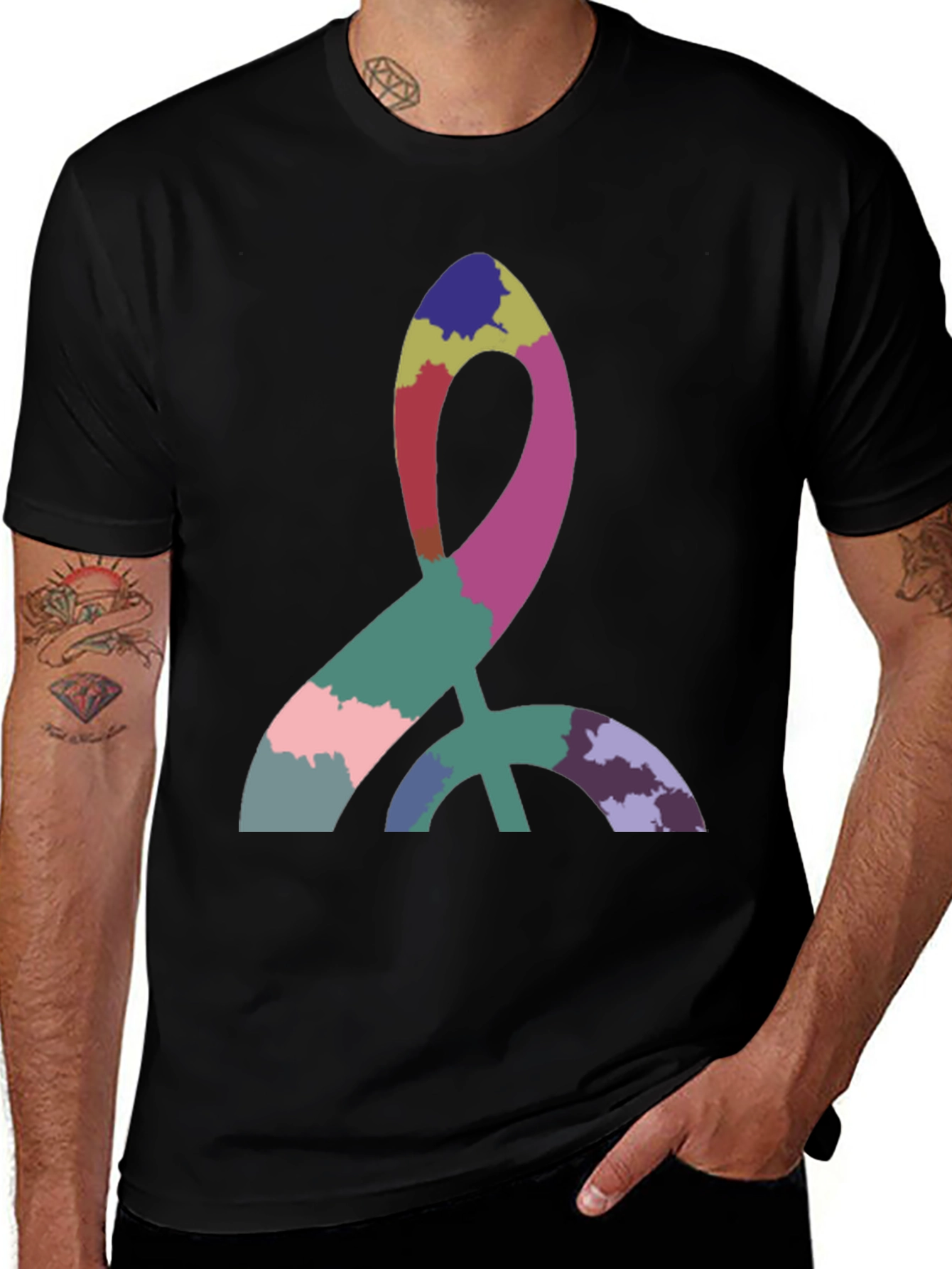 Abstract Symbol Black T-Shirt