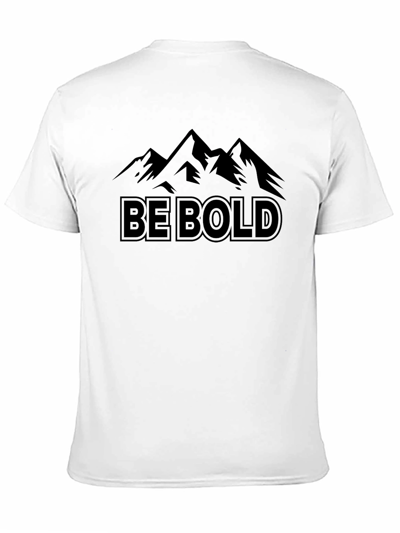 Be Bold Mountain Graphic Tee - Black Cotton