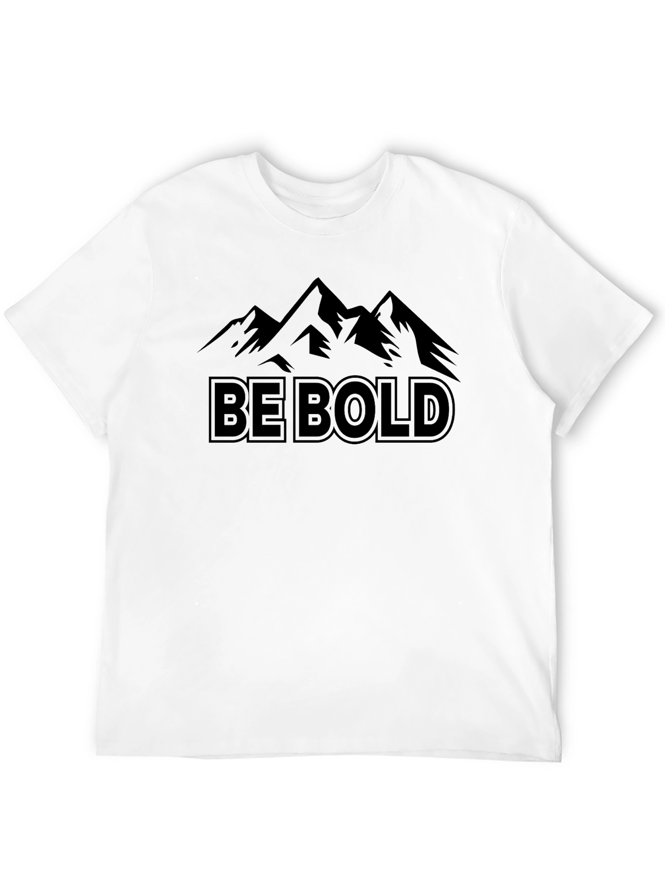 Be Bold Mountain Graphic Tee - Black Cotton