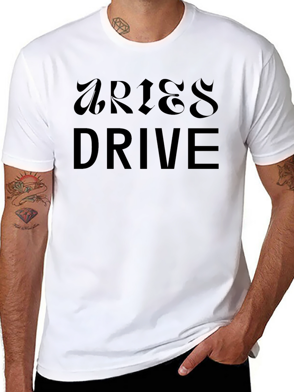 Aries Drive Black Graphic Tee Shirt