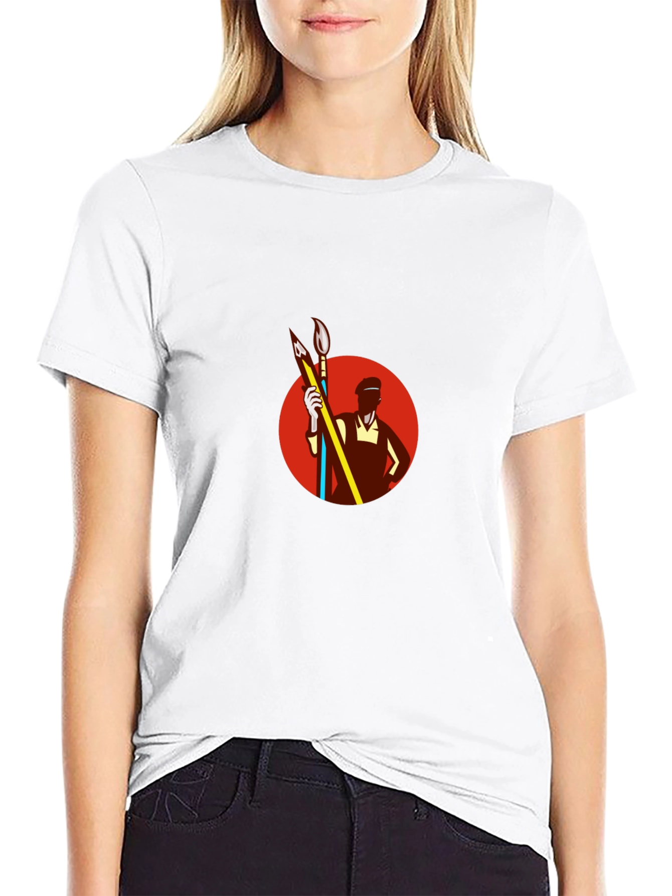 Artist Graphic Tee - Retro Painter Design