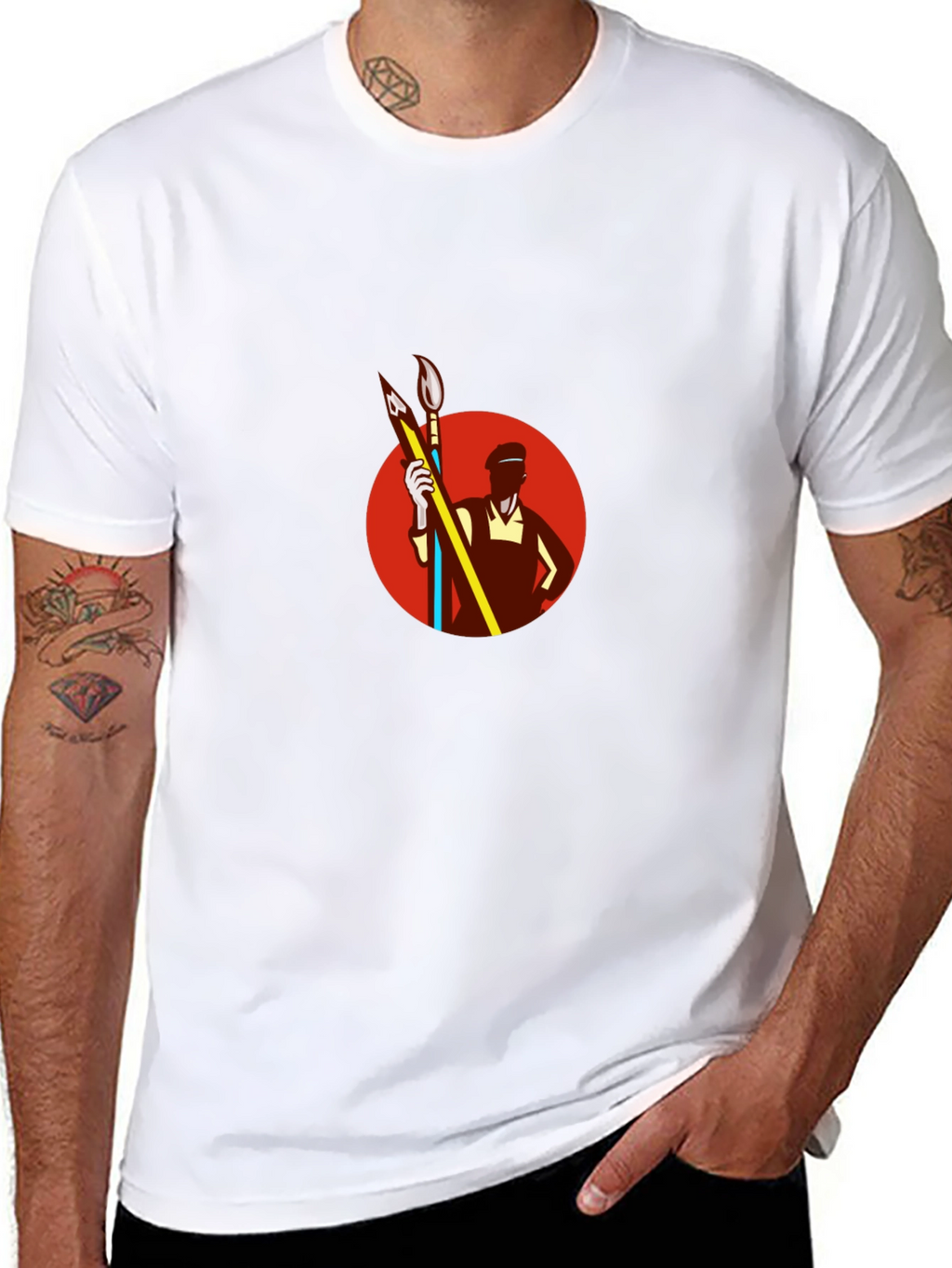 Artist Graphic Tee - Retro Painter Design