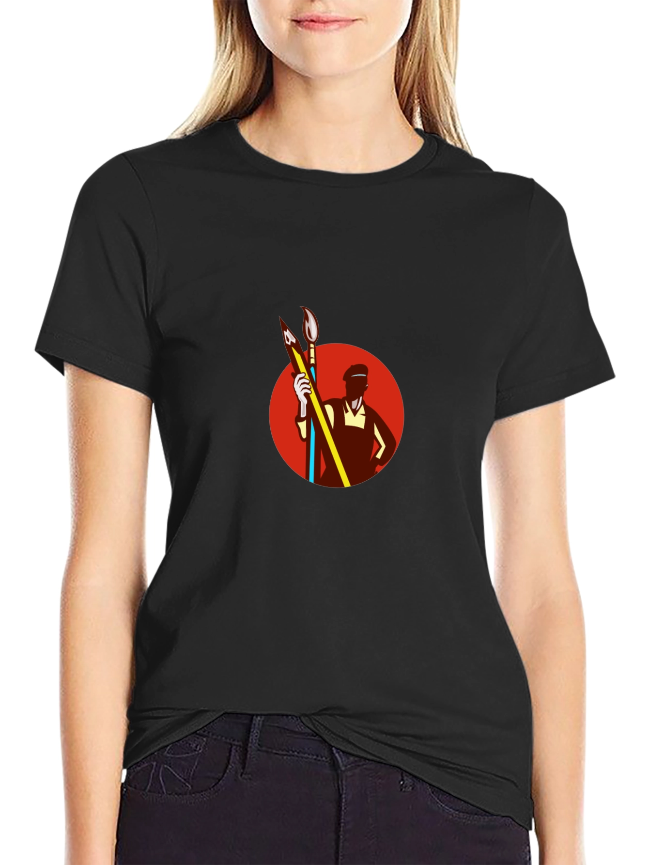 Artist Graphic Tee - Retro Painter Design