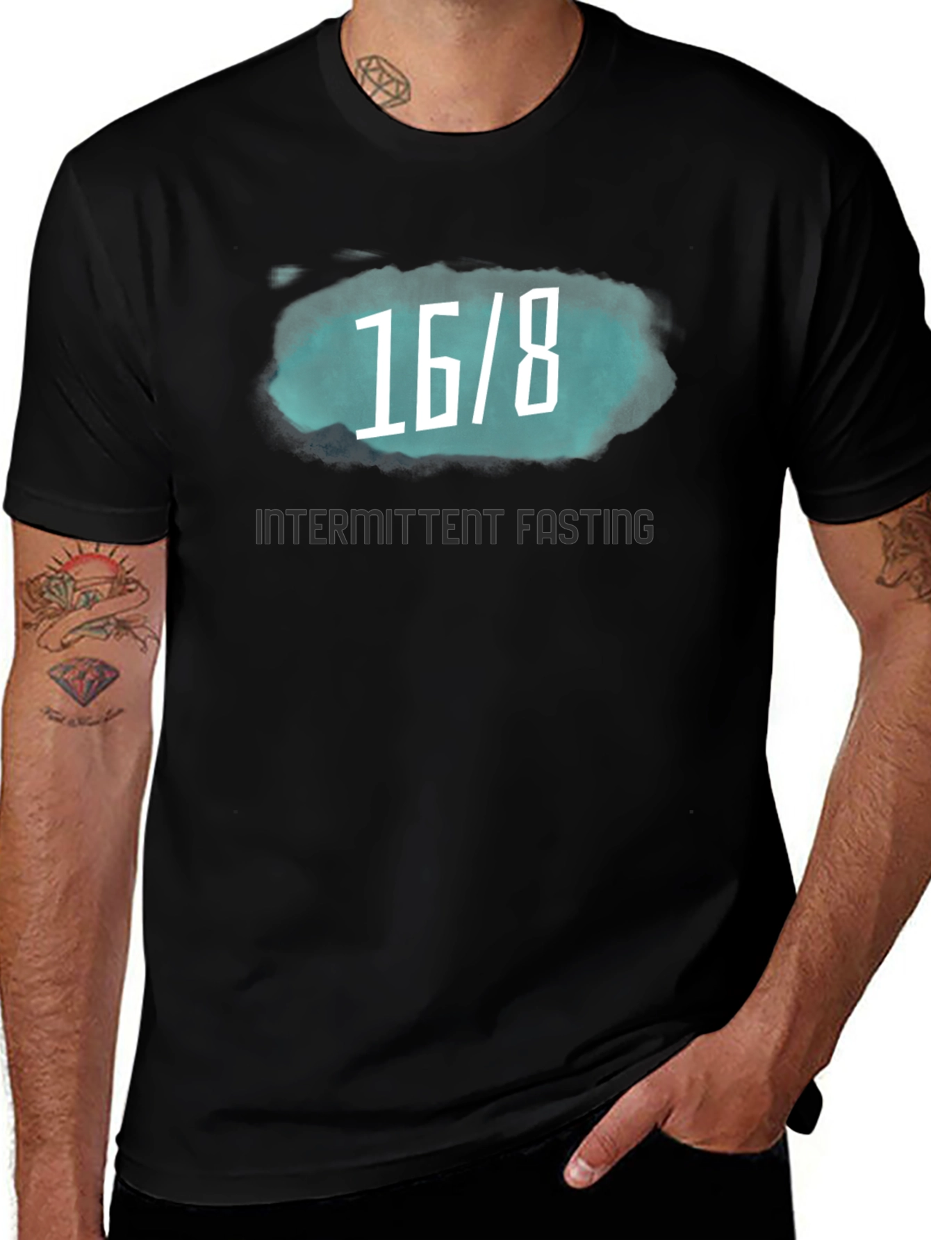 16/8 Intermittent Fasting Black T-Shirt