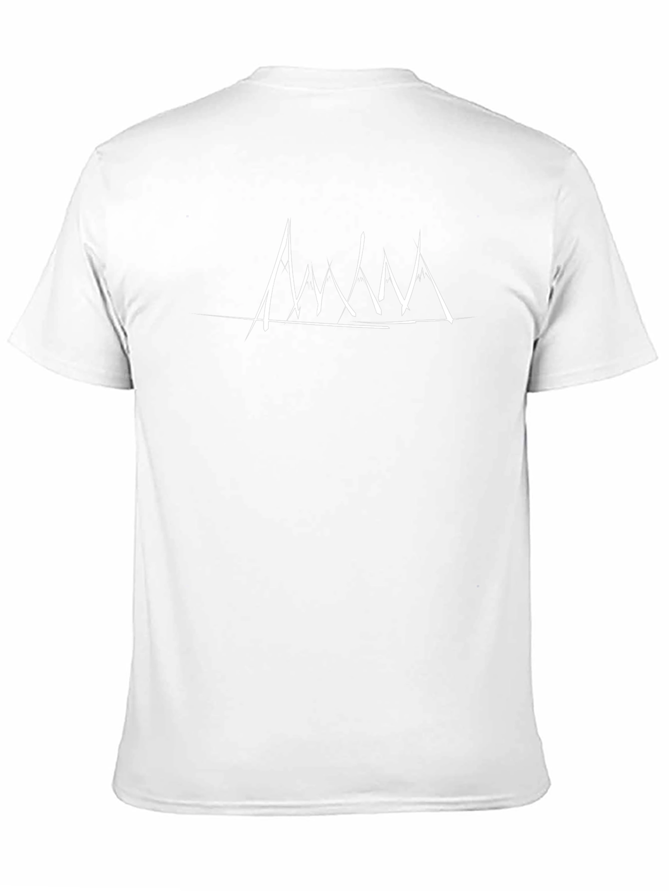 Abstract Line Art Graphic Tee - Black Casual T-Shirt