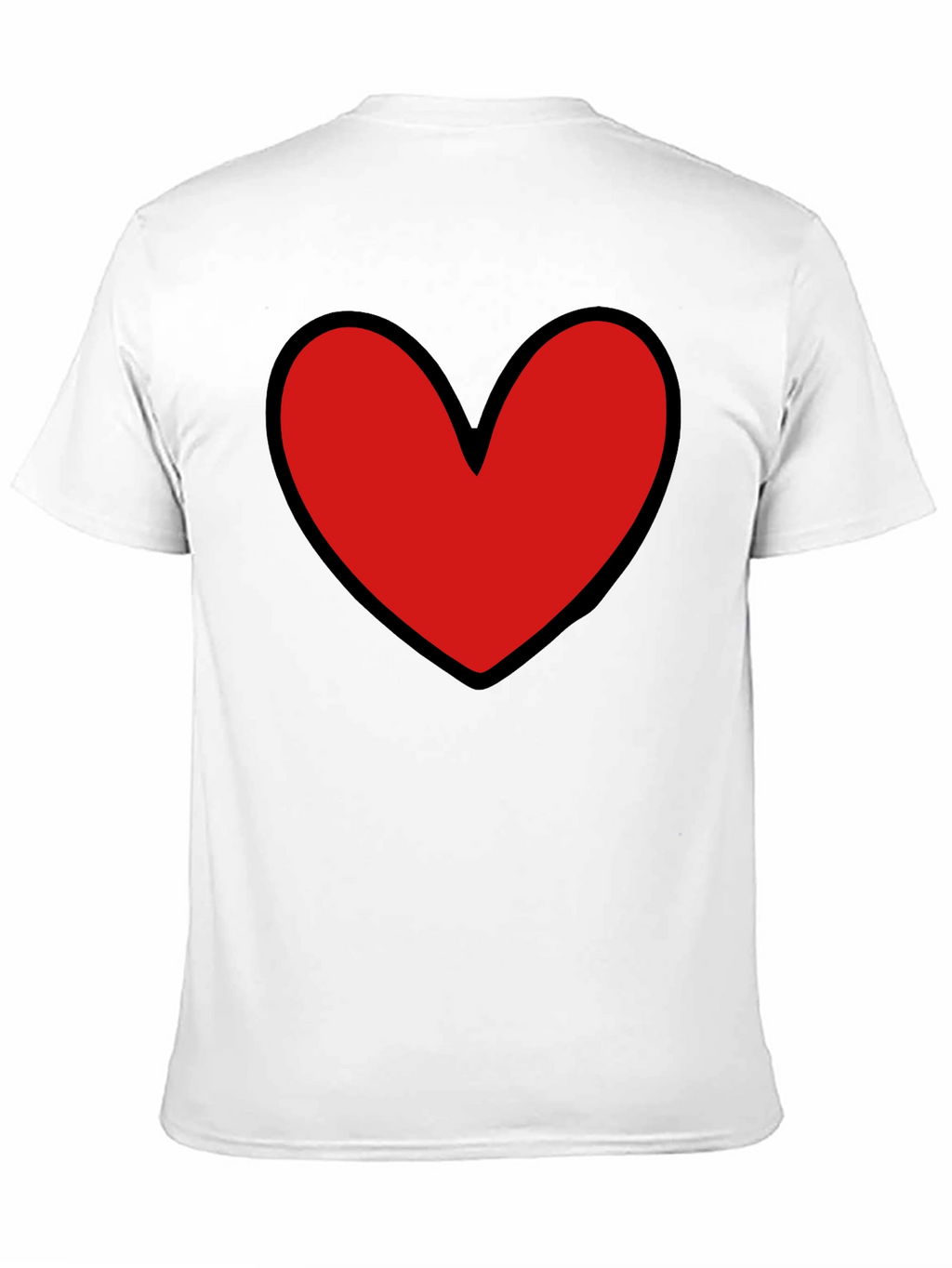 Bold Heart Graphic Black T-Shirt