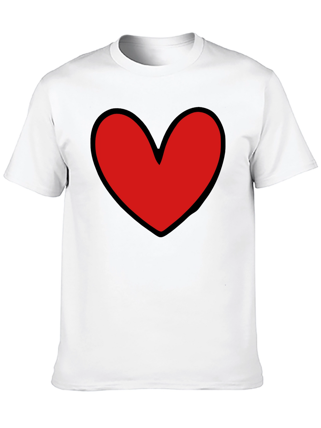 Bold Heart Graphic Black T-Shirt