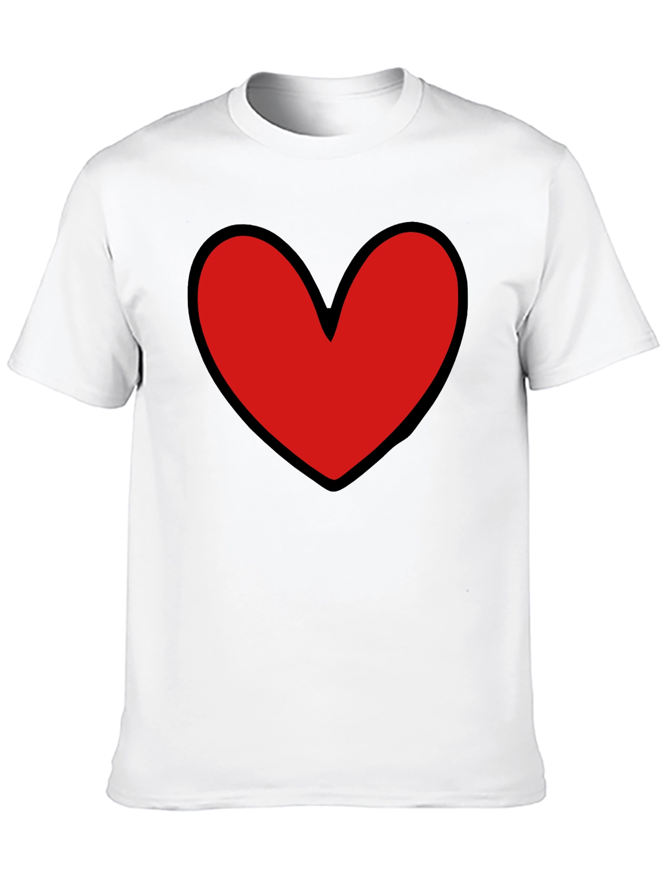 Bold Heart Graphic Black T-Shirt