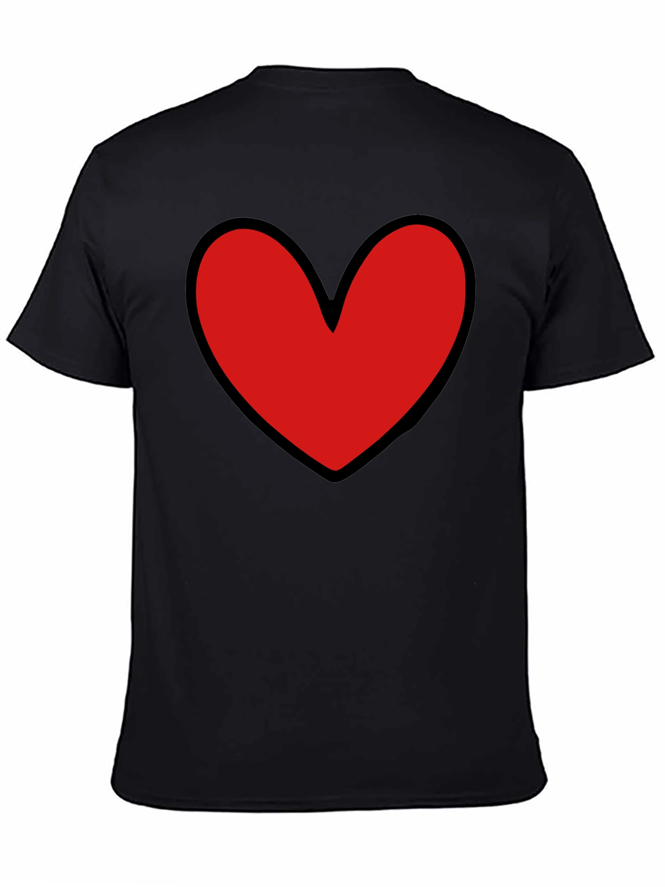 Bold Heart Graphic Black T-Shirt