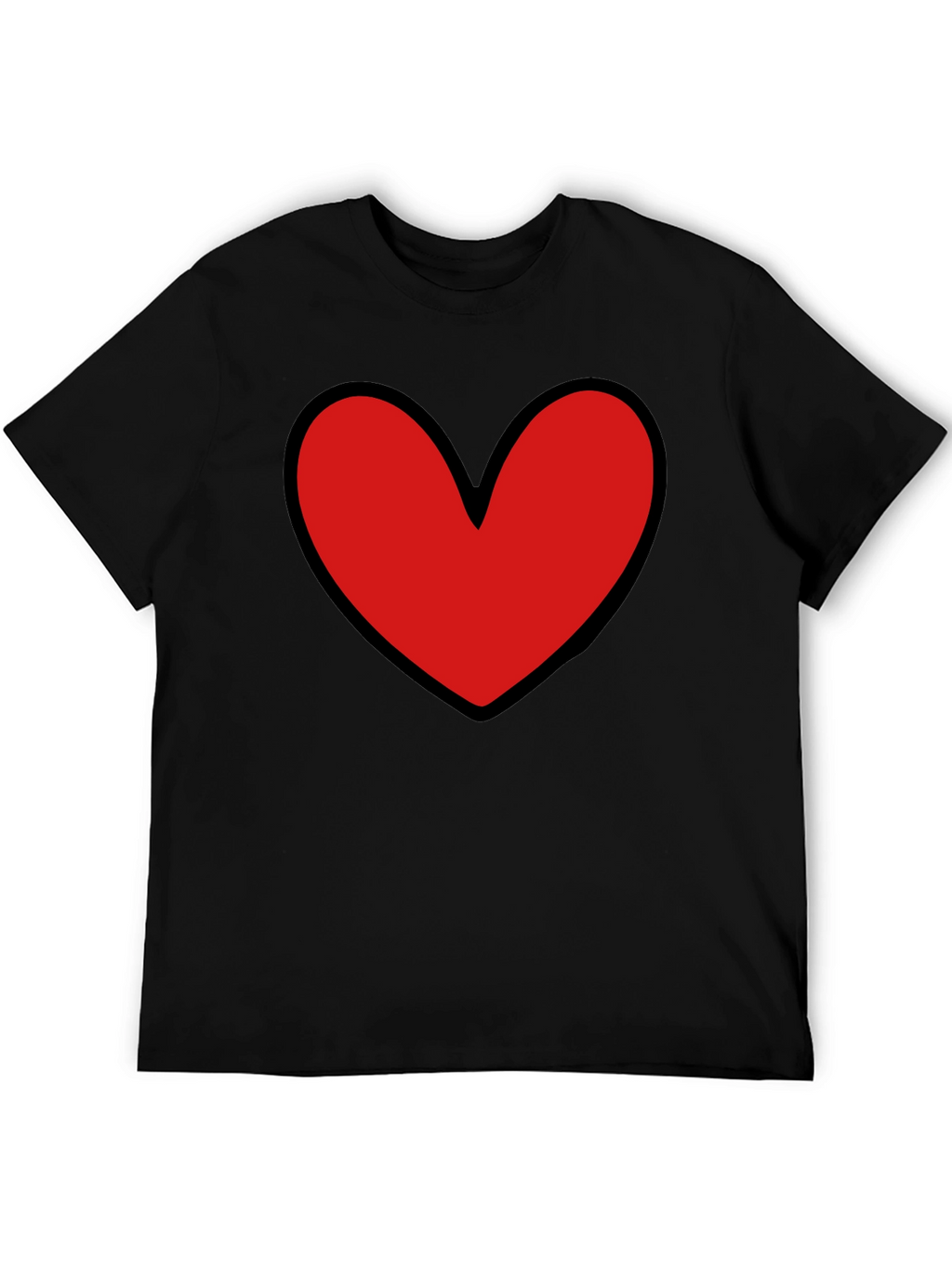 Bold Heart Graphic Black T-Shirt