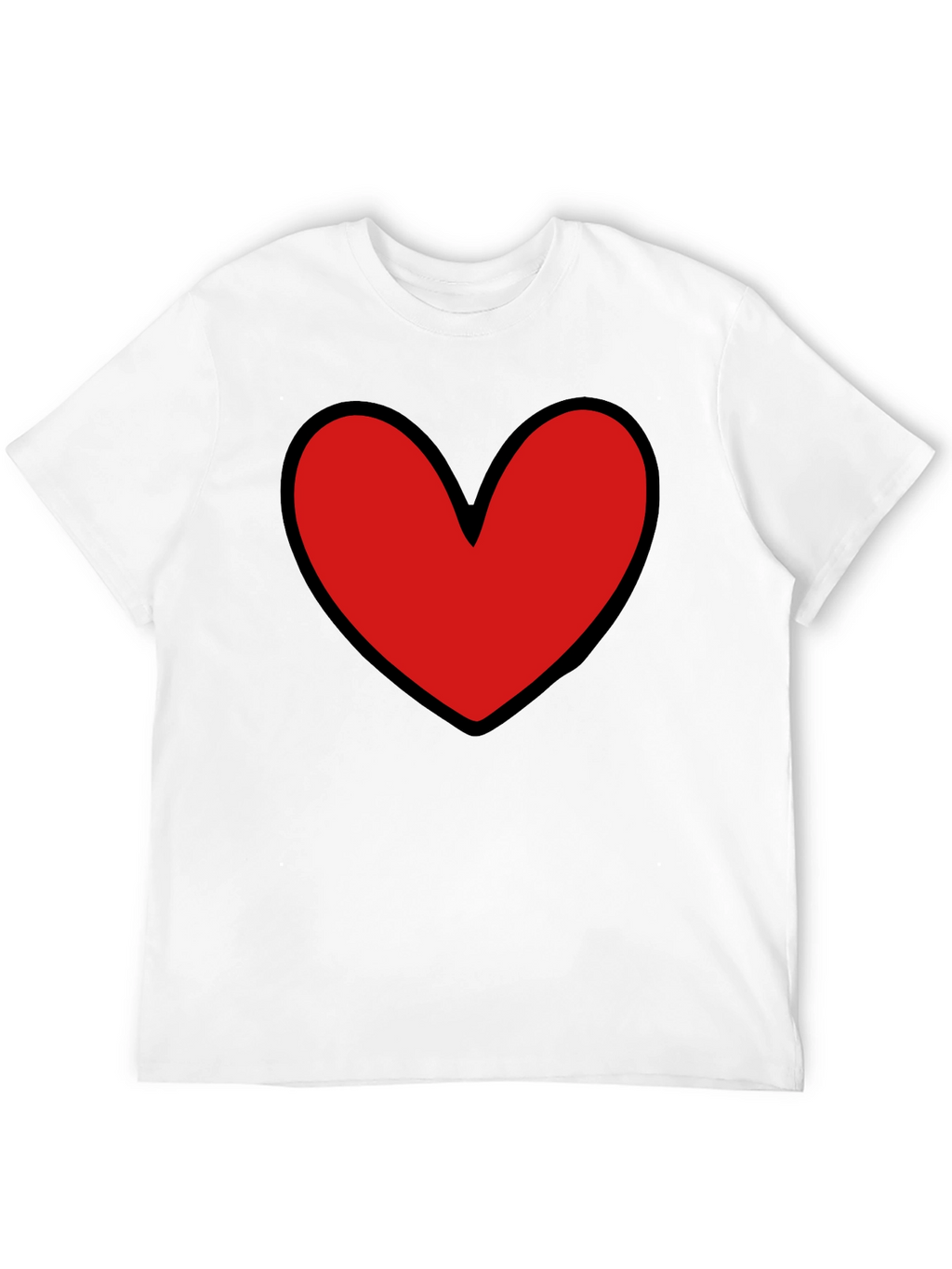 Bold Heart Graphic Black T-Shirt