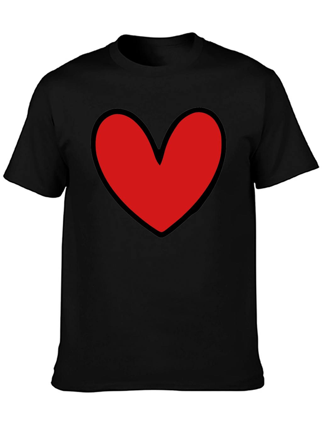 Bold Heart Graphic Black T-Shirt