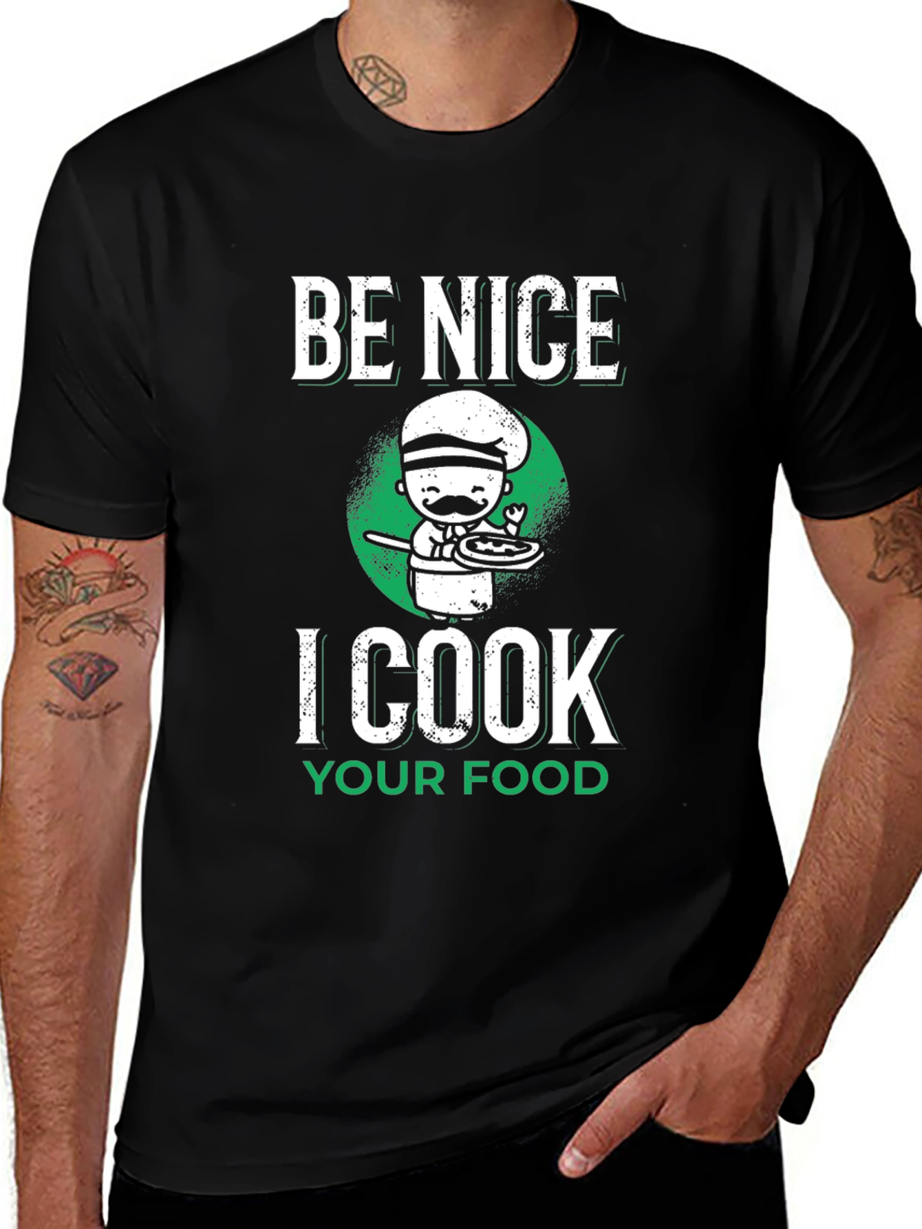Be Nice I Cook Your Food T-Shirt Funny Chef Tee