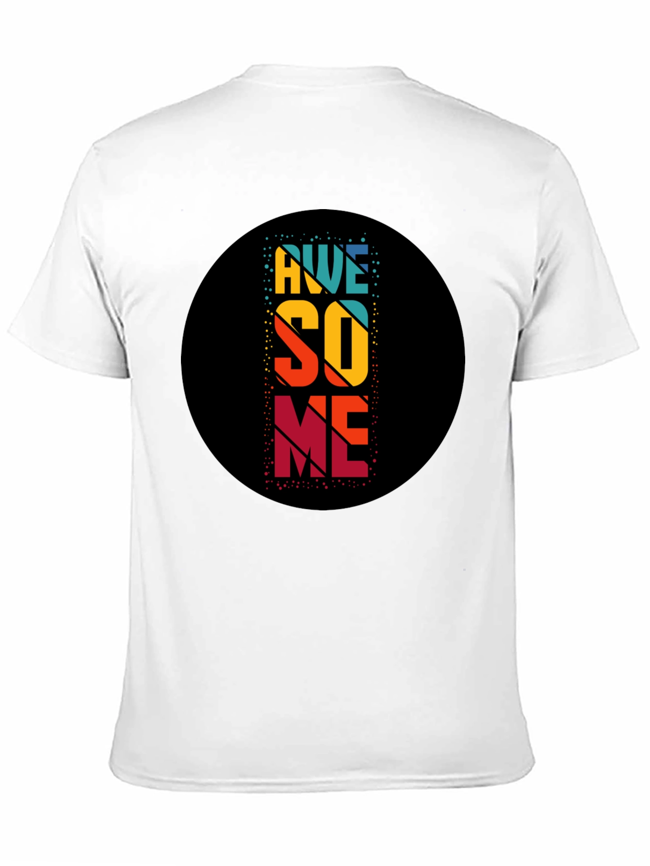 Awesome Retro Style Graphic Tee - Black Cotton Blend