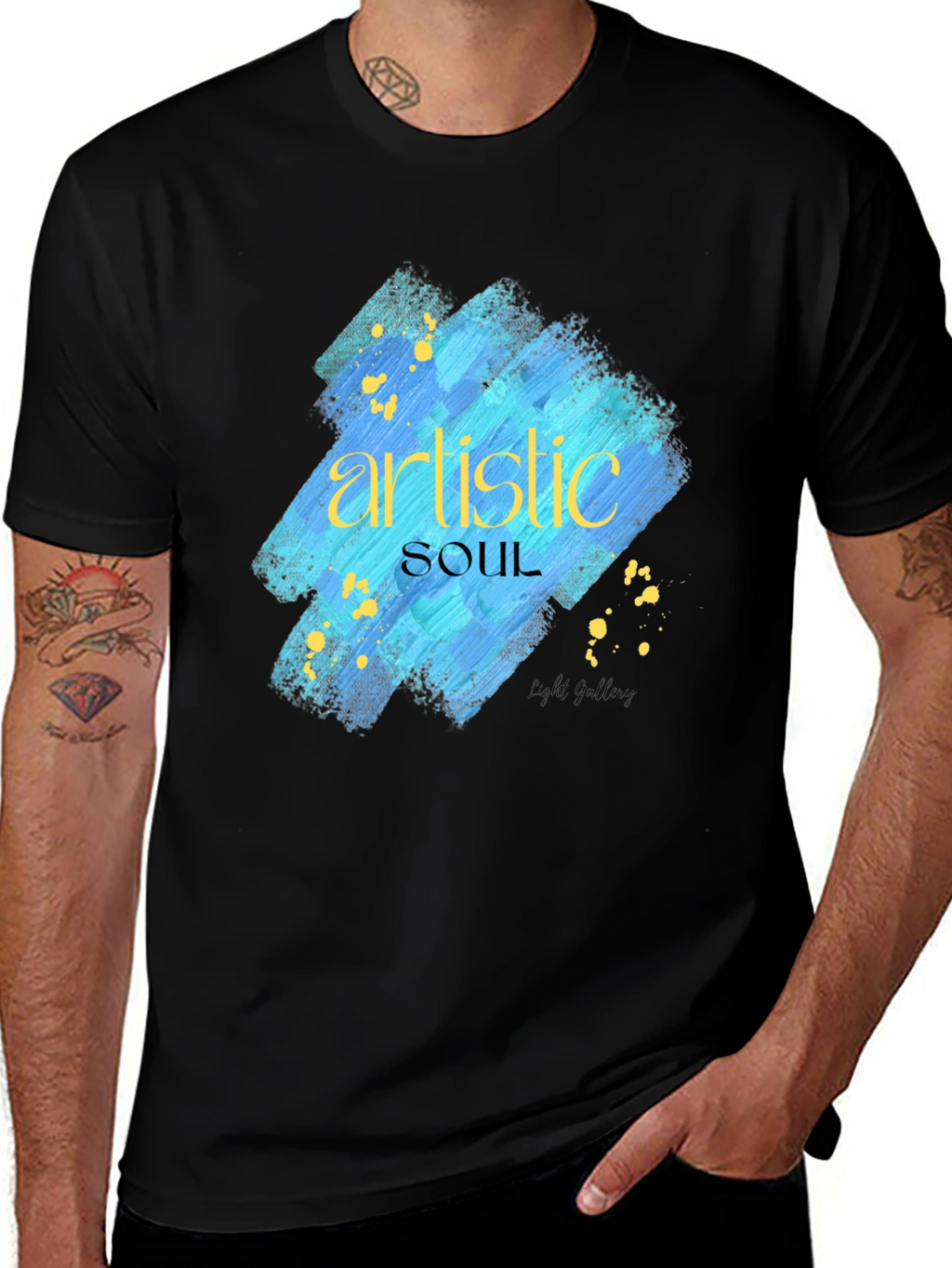 Artistic Soul Graphic Black T-Shirt