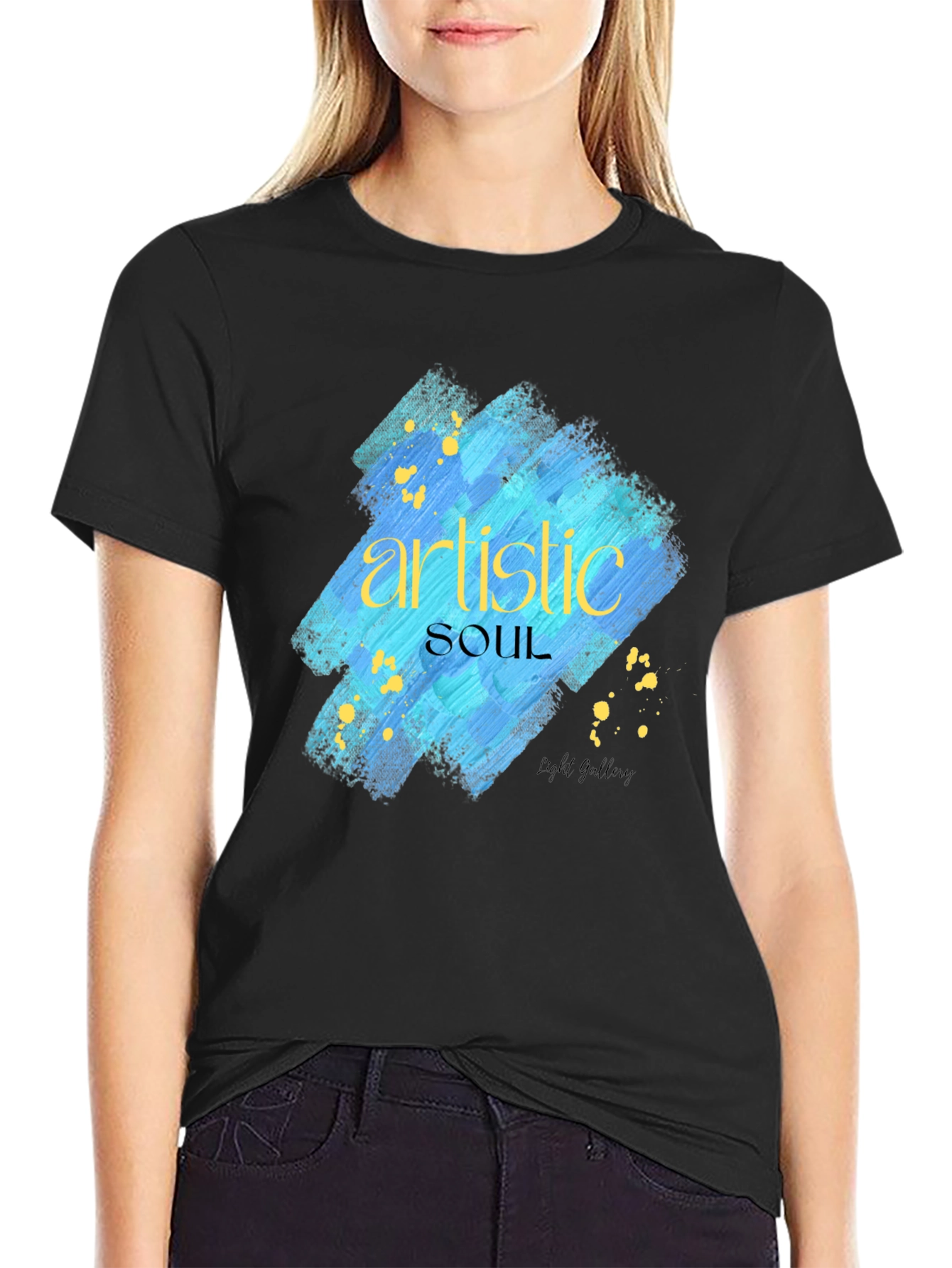 Artistic Soul Graphic Black T-Shirt