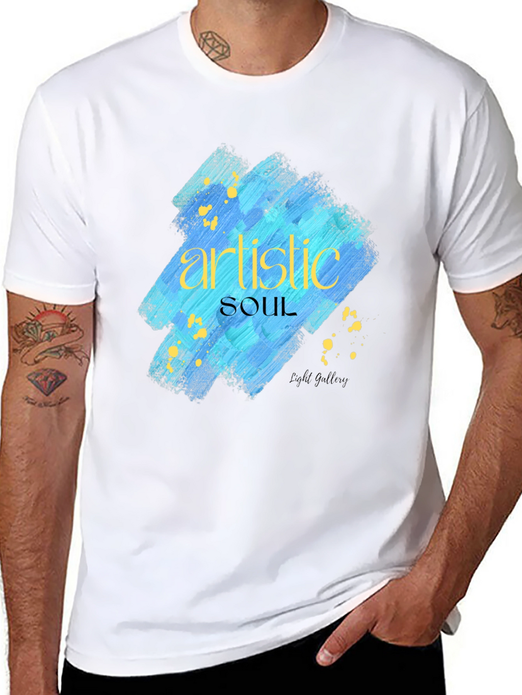 Artistic Soul Graphic Black T-Shirt