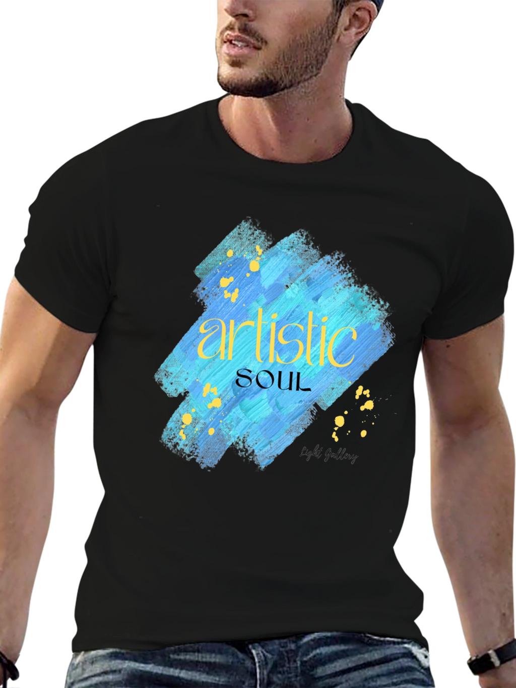 Artistic Soul Graphic Black T-Shirt