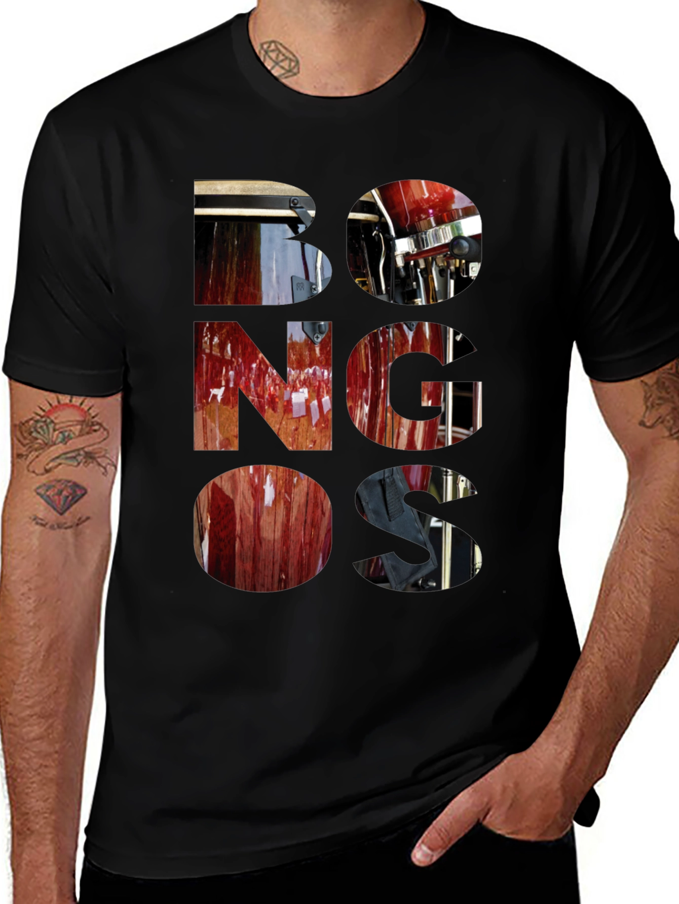 Bongos Graphic T-Shirt - Stylish Music Lover Tee