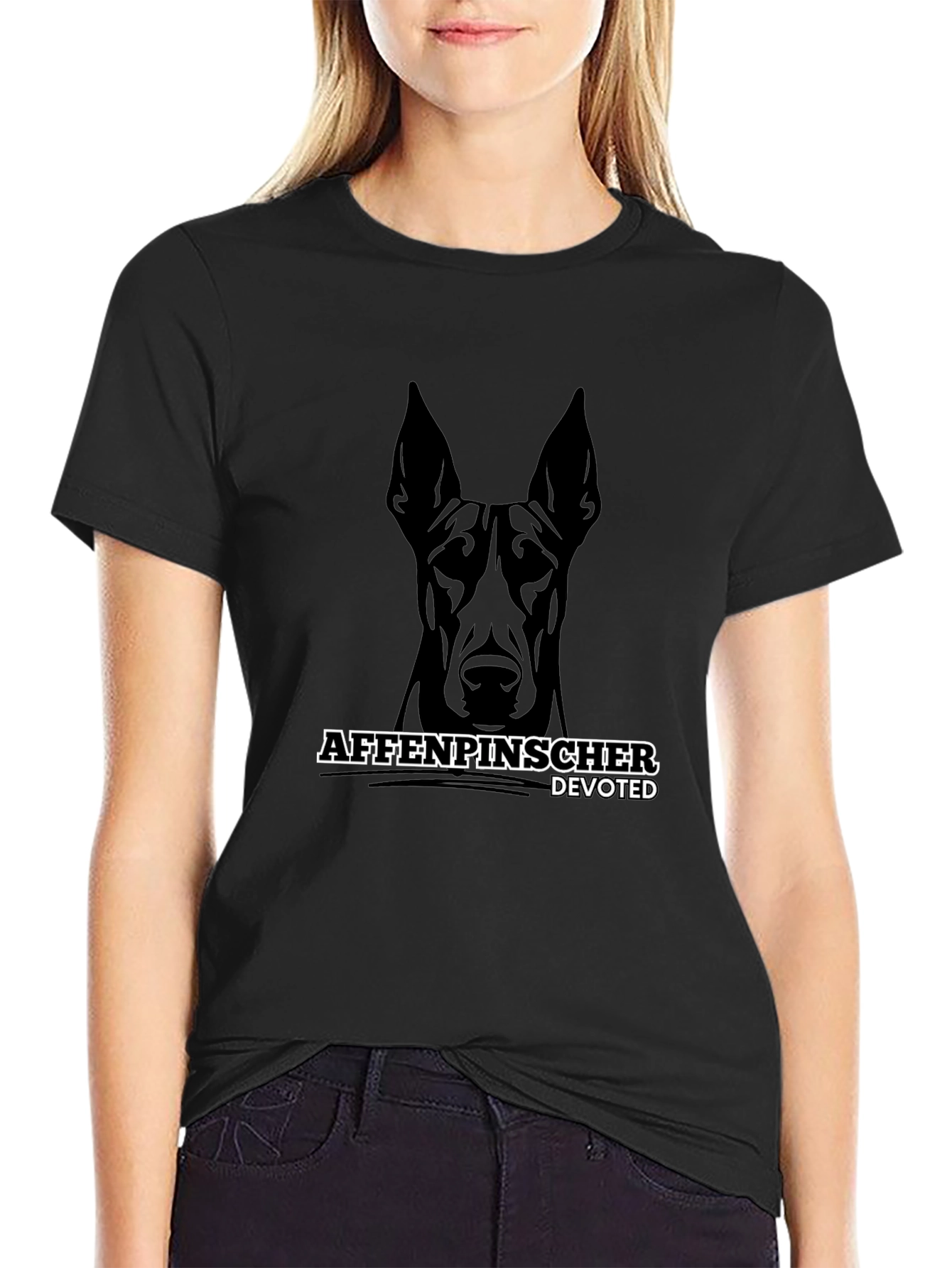 Affenpinscher Devoted Black T-Shirt