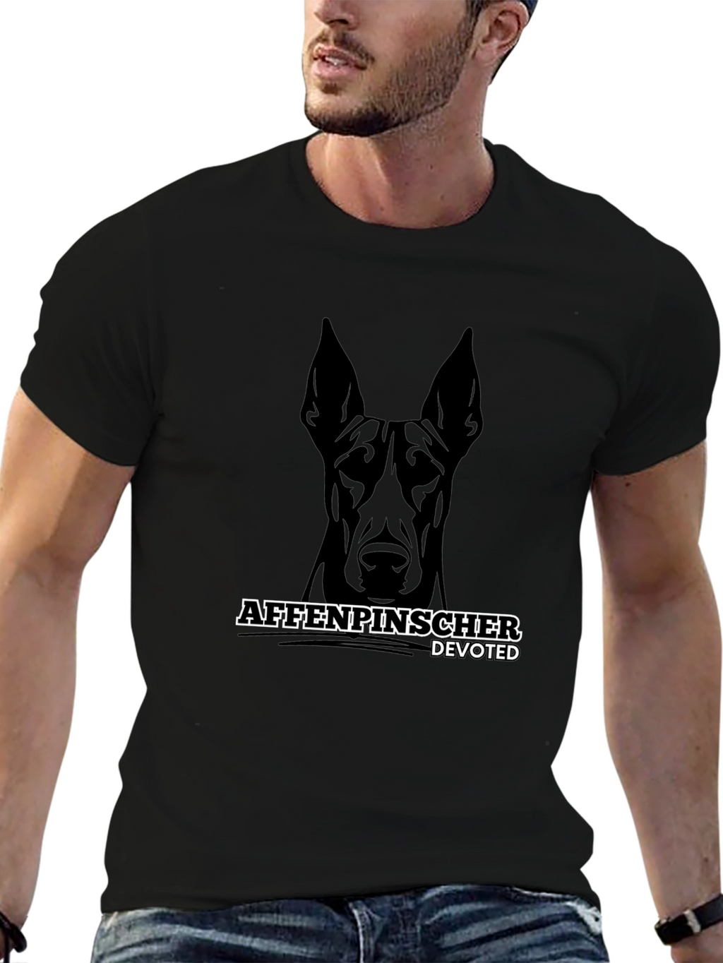 Affenpinscher Devoted Black T-Shirt