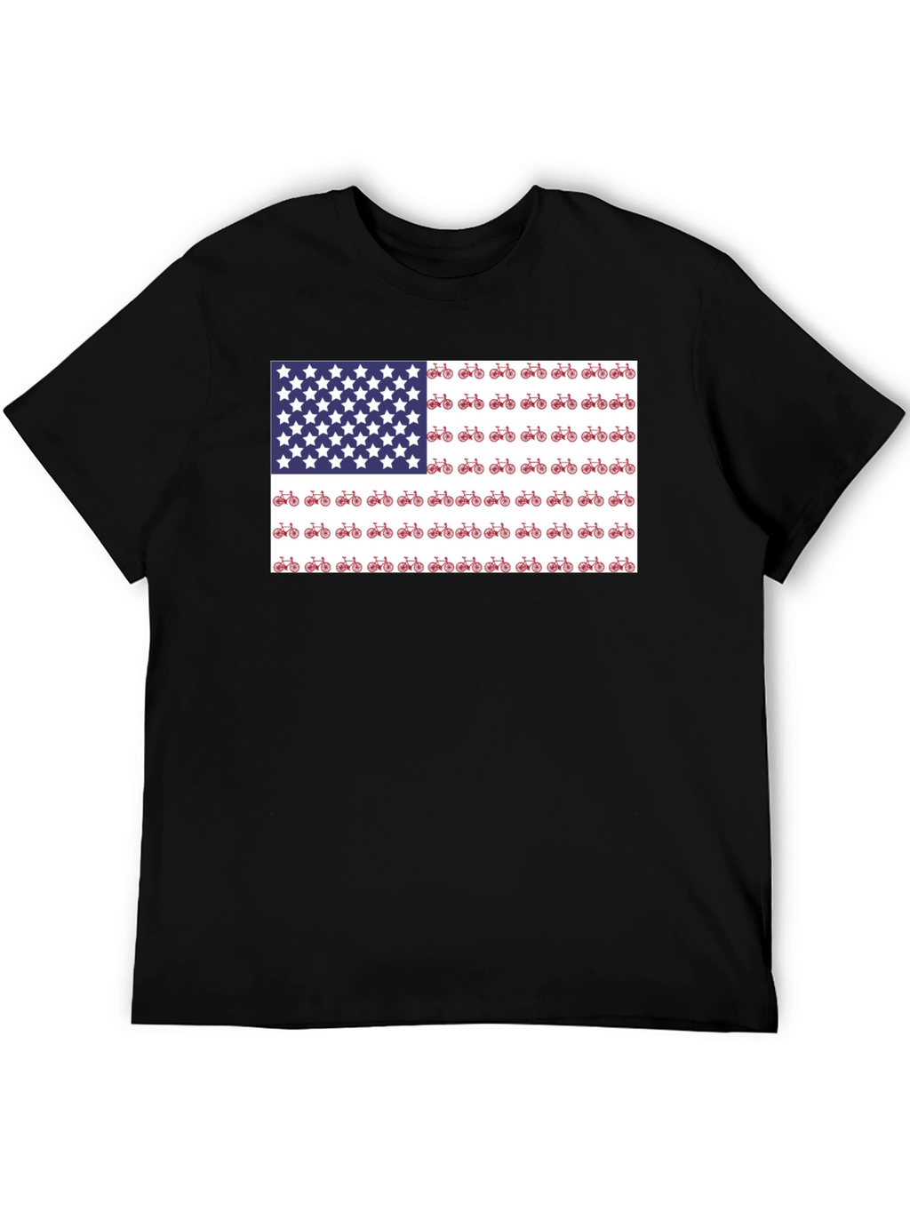 American Flag Bike T-Shirt - Patriotic Style