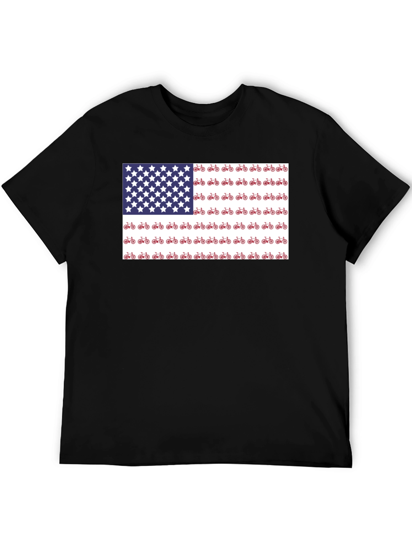 American Flag Bike T-Shirt - Patriotic Style