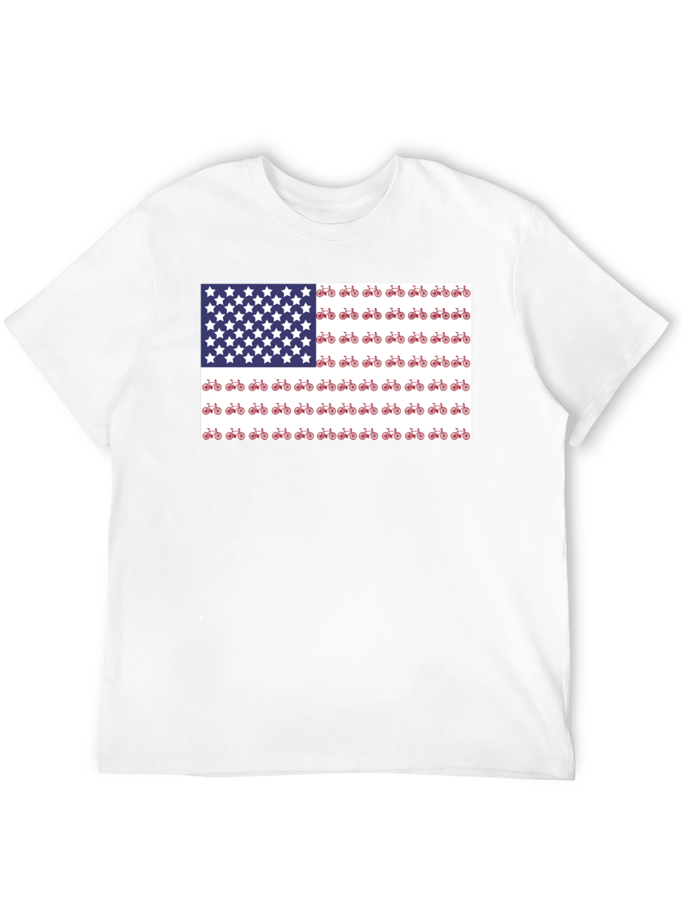 American Flag Bike T-Shirt - Patriotic Style