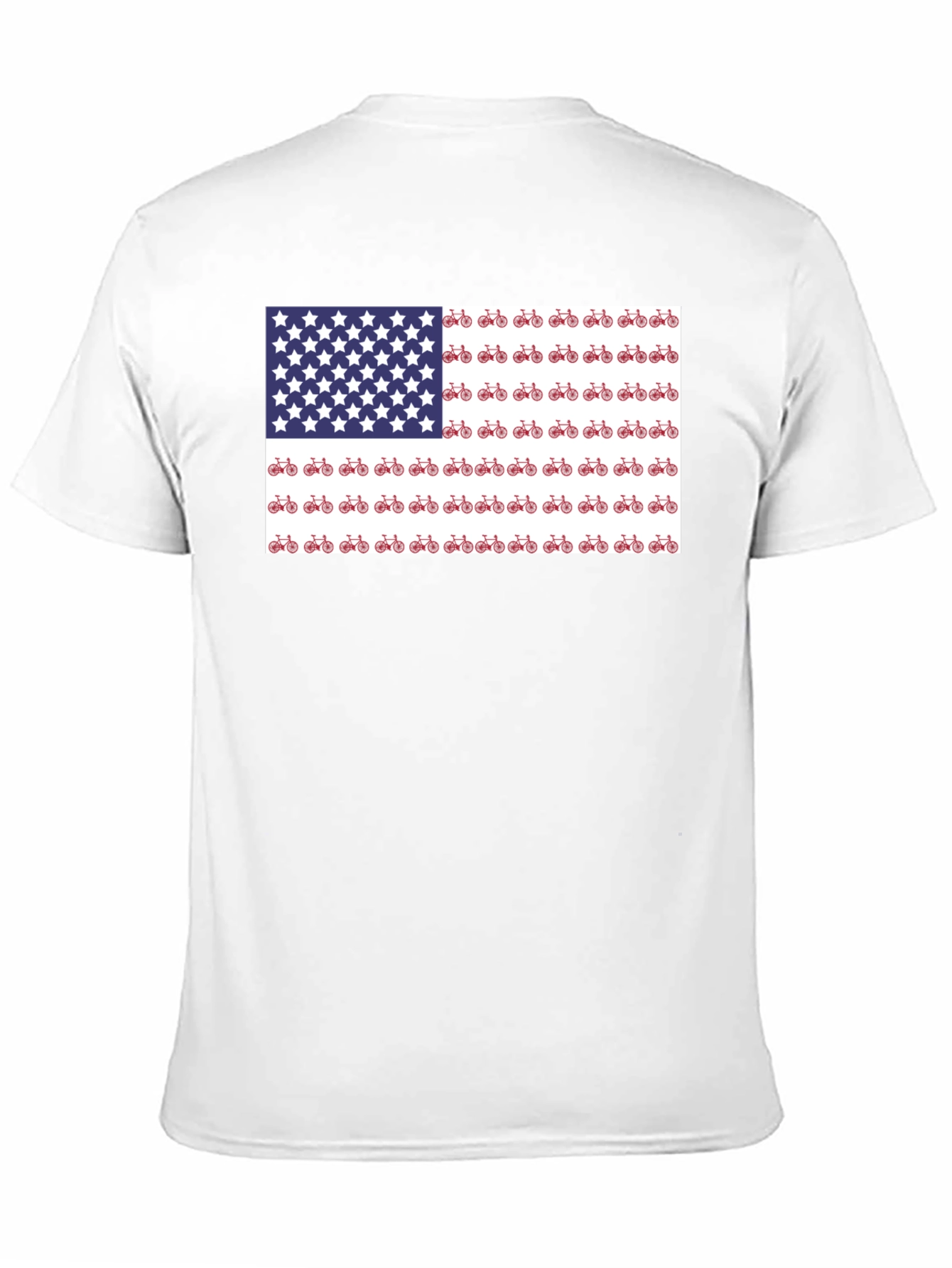 American Flag Bike T-Shirt - Patriotic Style