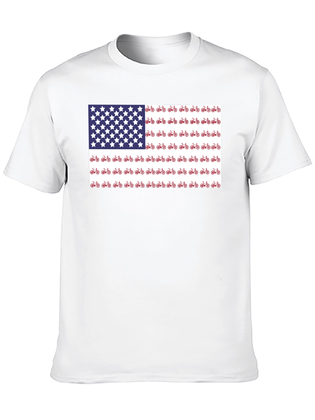 American Flag Bike T-Shirt - Patriotic Style
