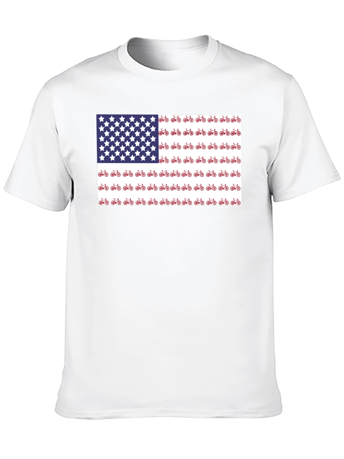 American Flag Bike T-Shirt - Patriotic Style