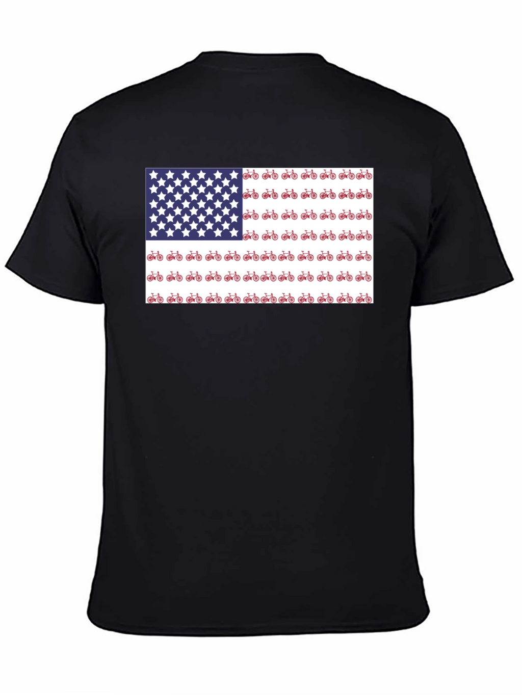American Flag Bike T-Shirt - Patriotic Style