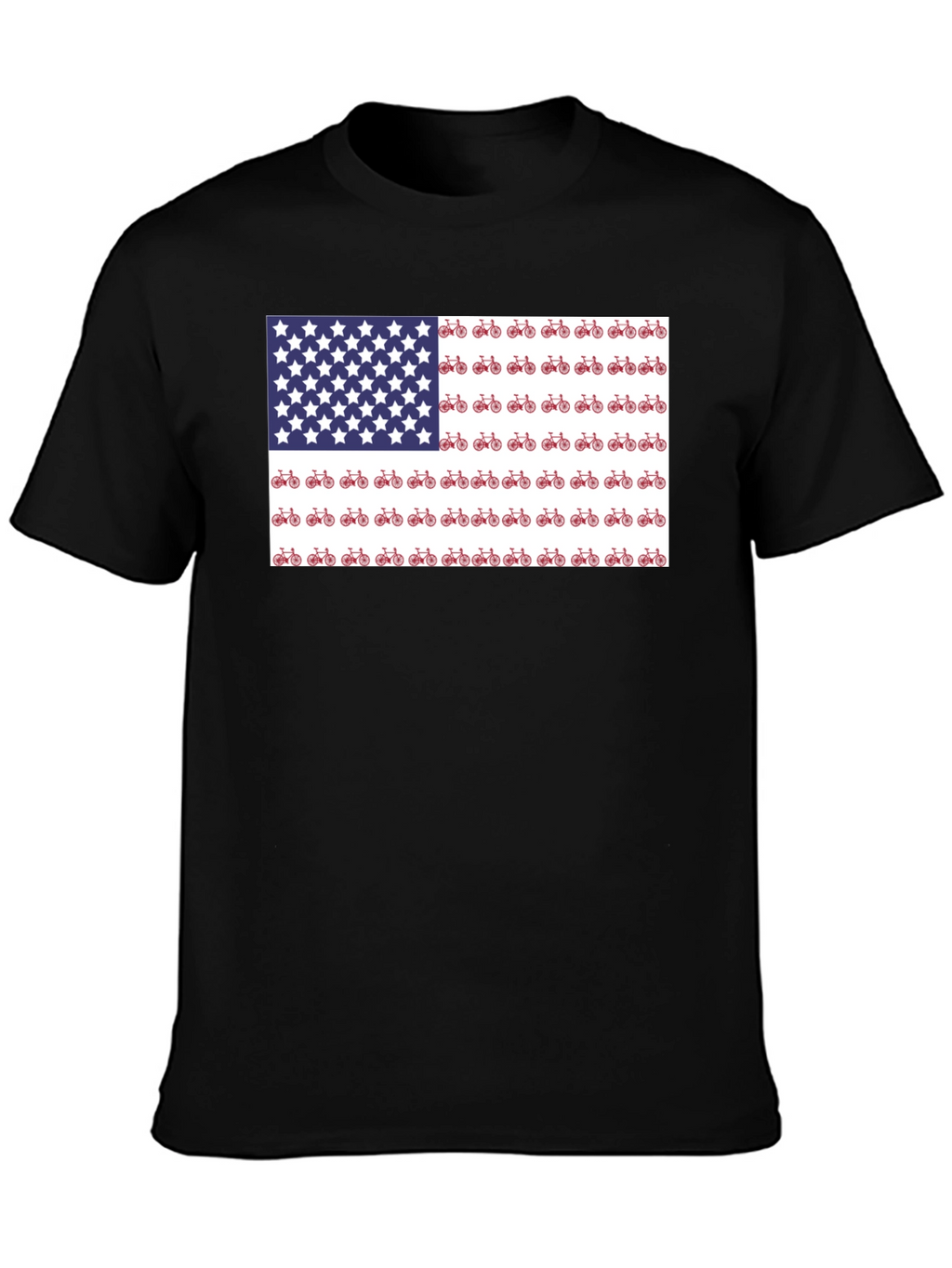 American Flag Bike T-Shirt - Patriotic Style