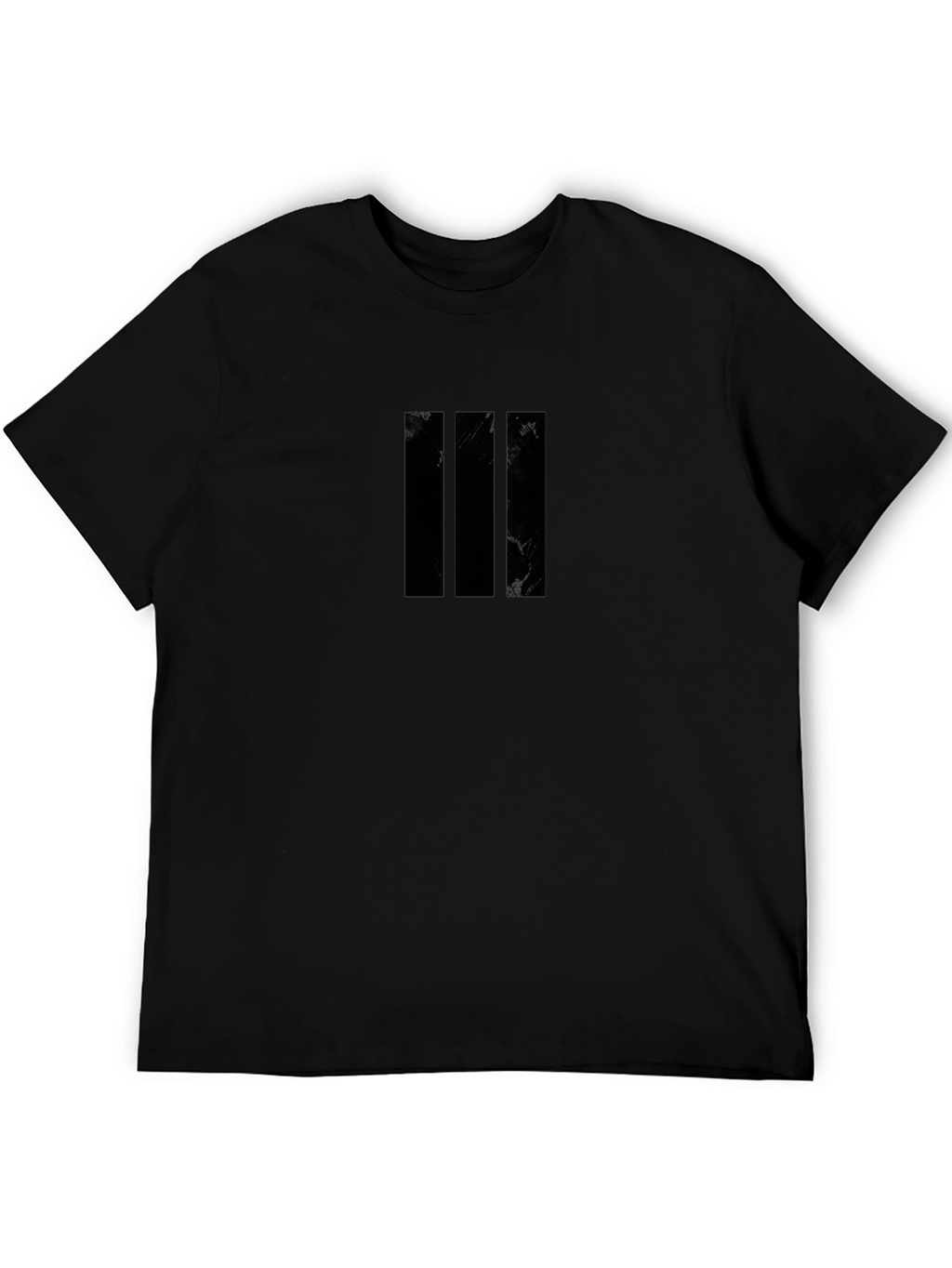 Black T-Shirt with Three Stripes