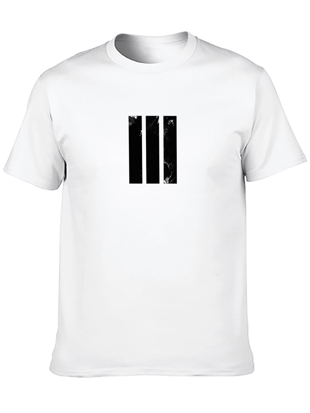 Black T-Shirt with Three Stripes