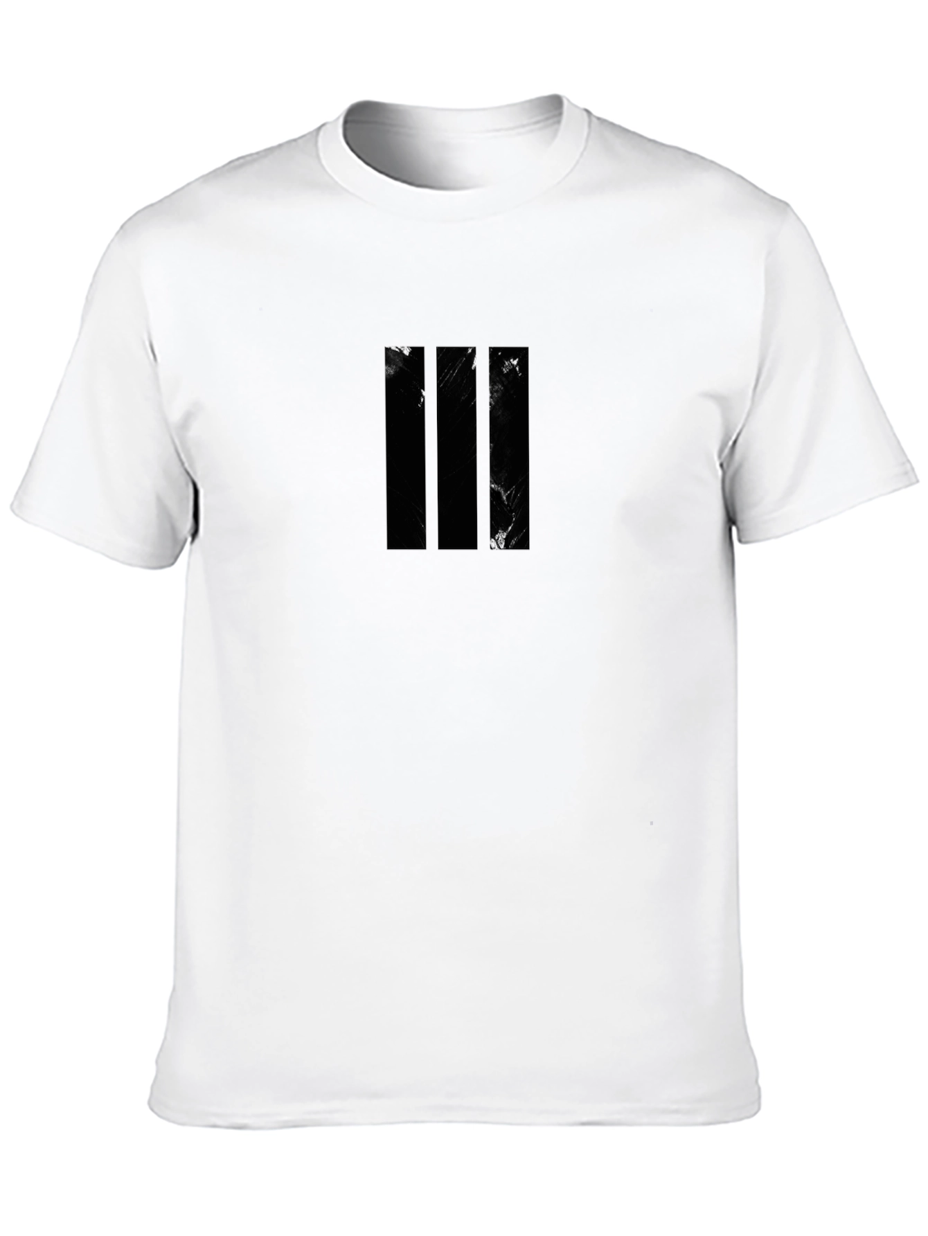 Black T-Shirt with Three Stripes