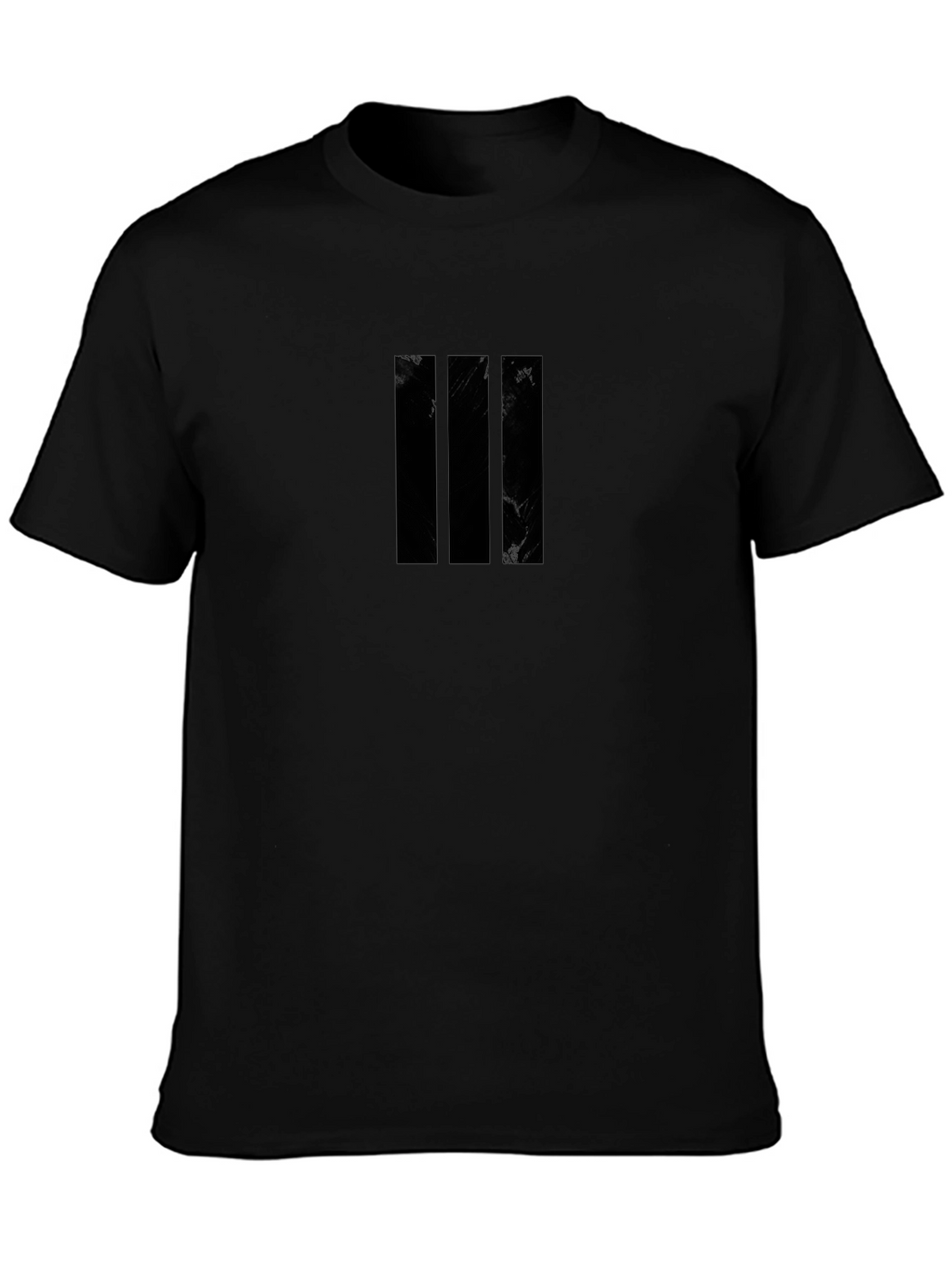Black T-Shirt with Three Stripes