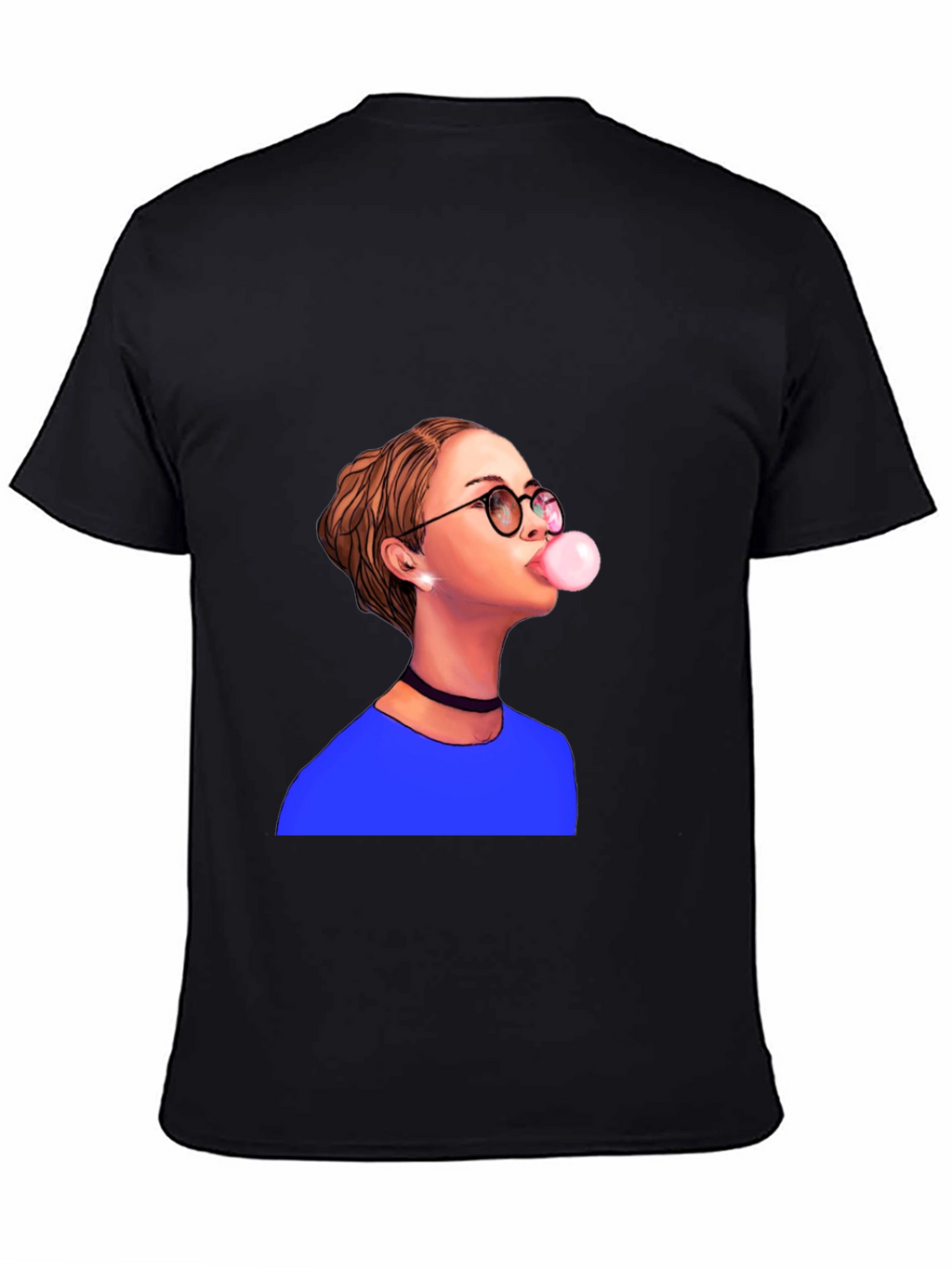 Bubble Gum Girl Graphic T-Shirt - Black