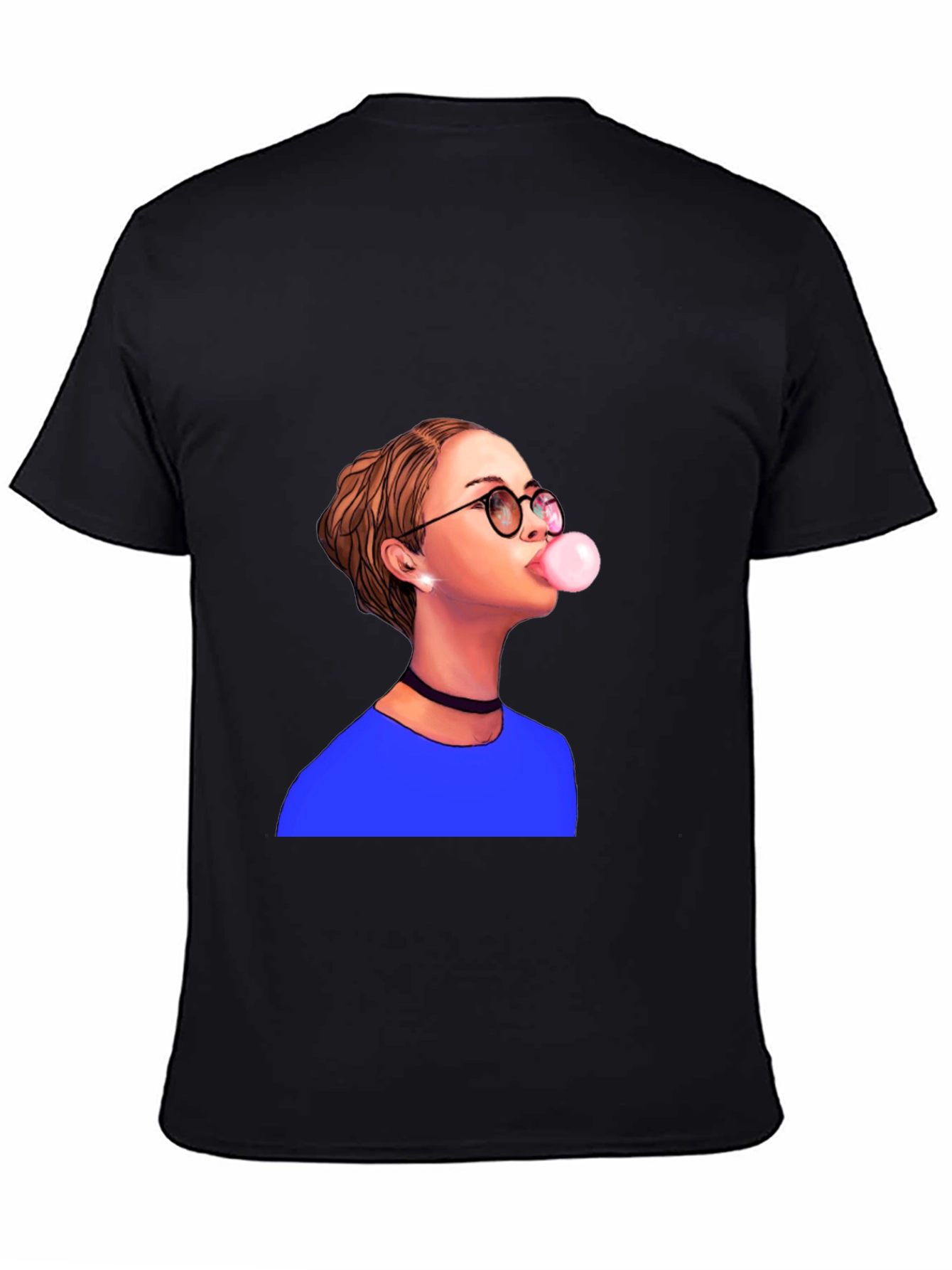 Bubble Gum Girl Graphic T-Shirt - Black