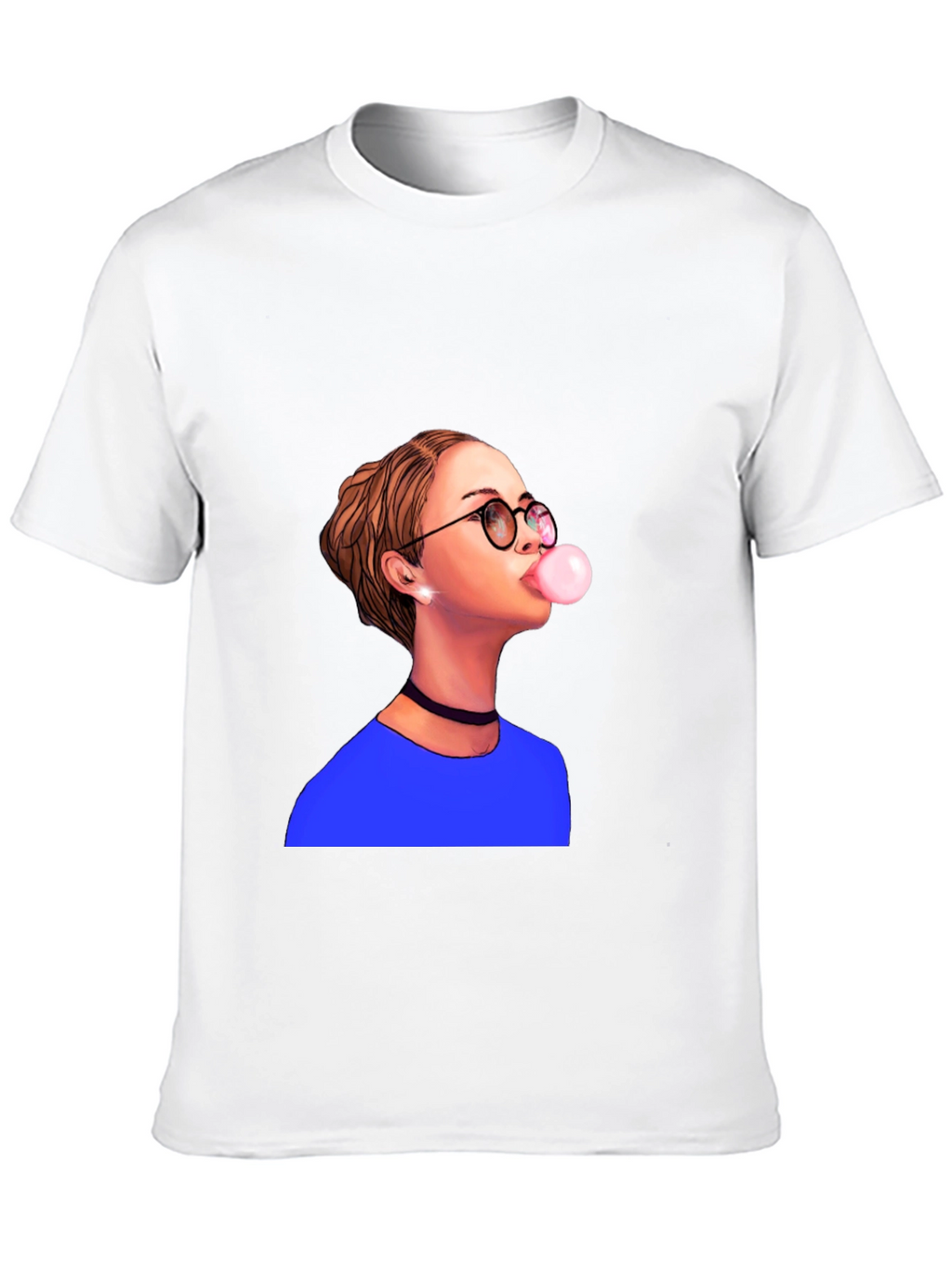 Bubble Gum Girl Graphic T-Shirt - Black