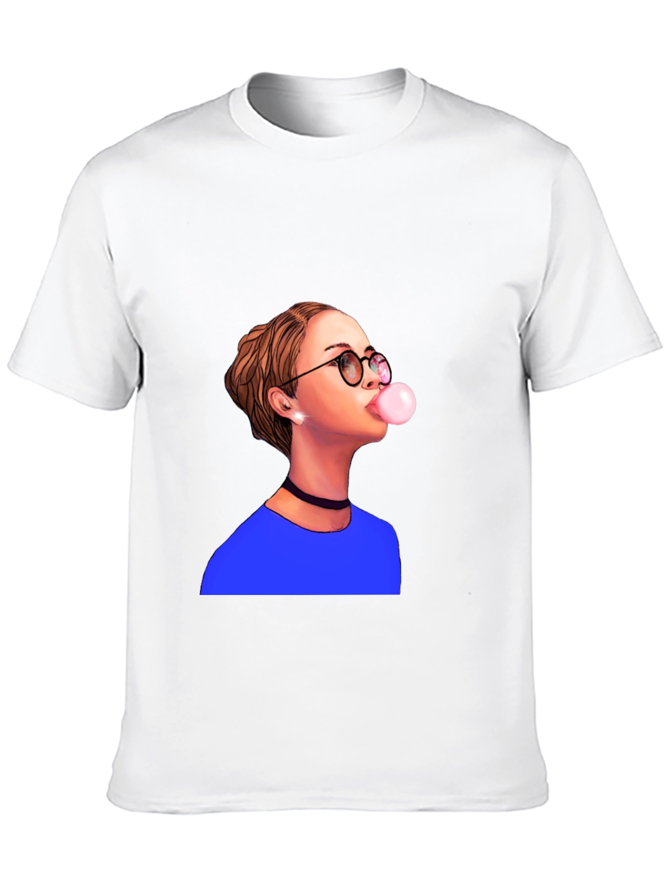 Bubble Gum Girl Graphic T-Shirt - Black