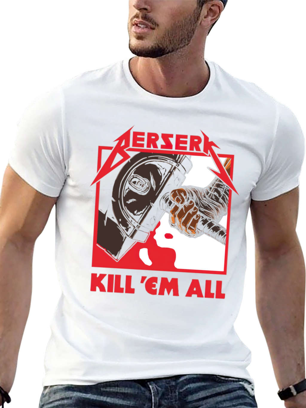 Berserk Kill Em All Graphic T-Shirt