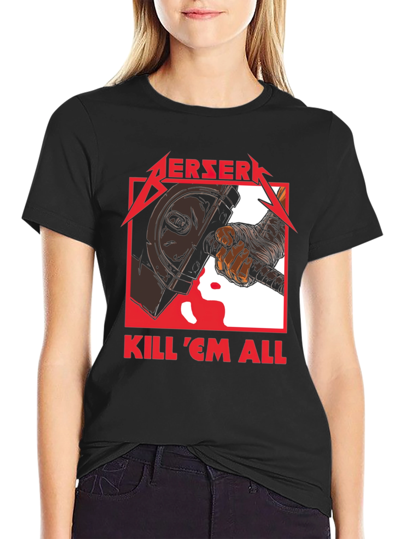 Berserk Kill Em All Graphic T-Shirt